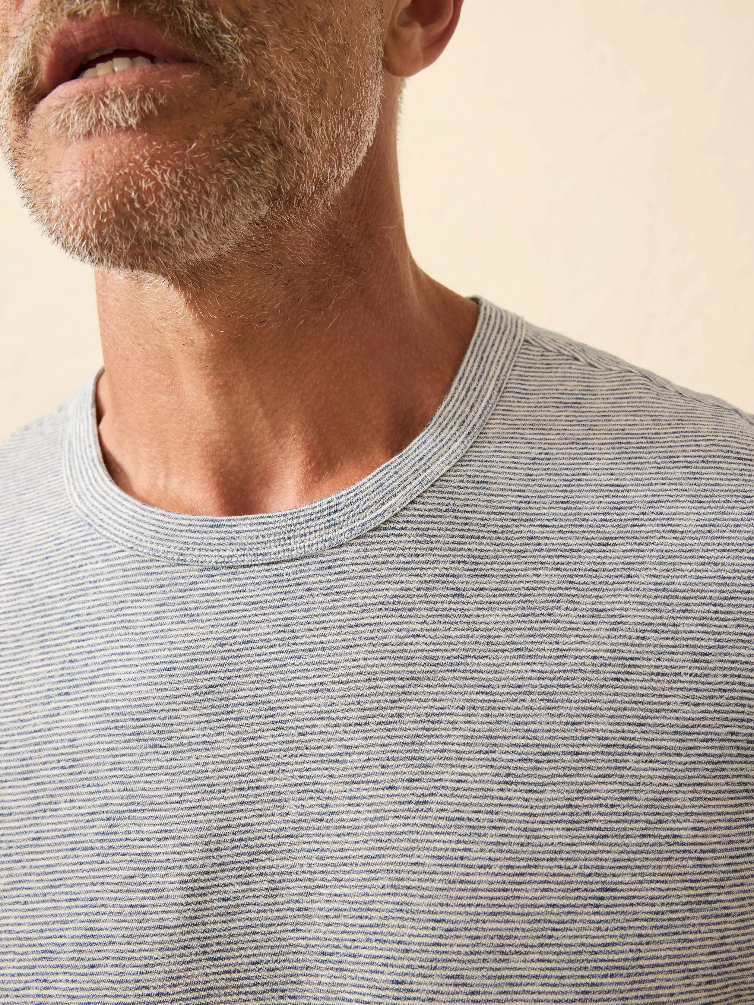 Sunwashed Regenerative Tee - Ice Plunge Stripe sold by Faherty product image thumbnail 2