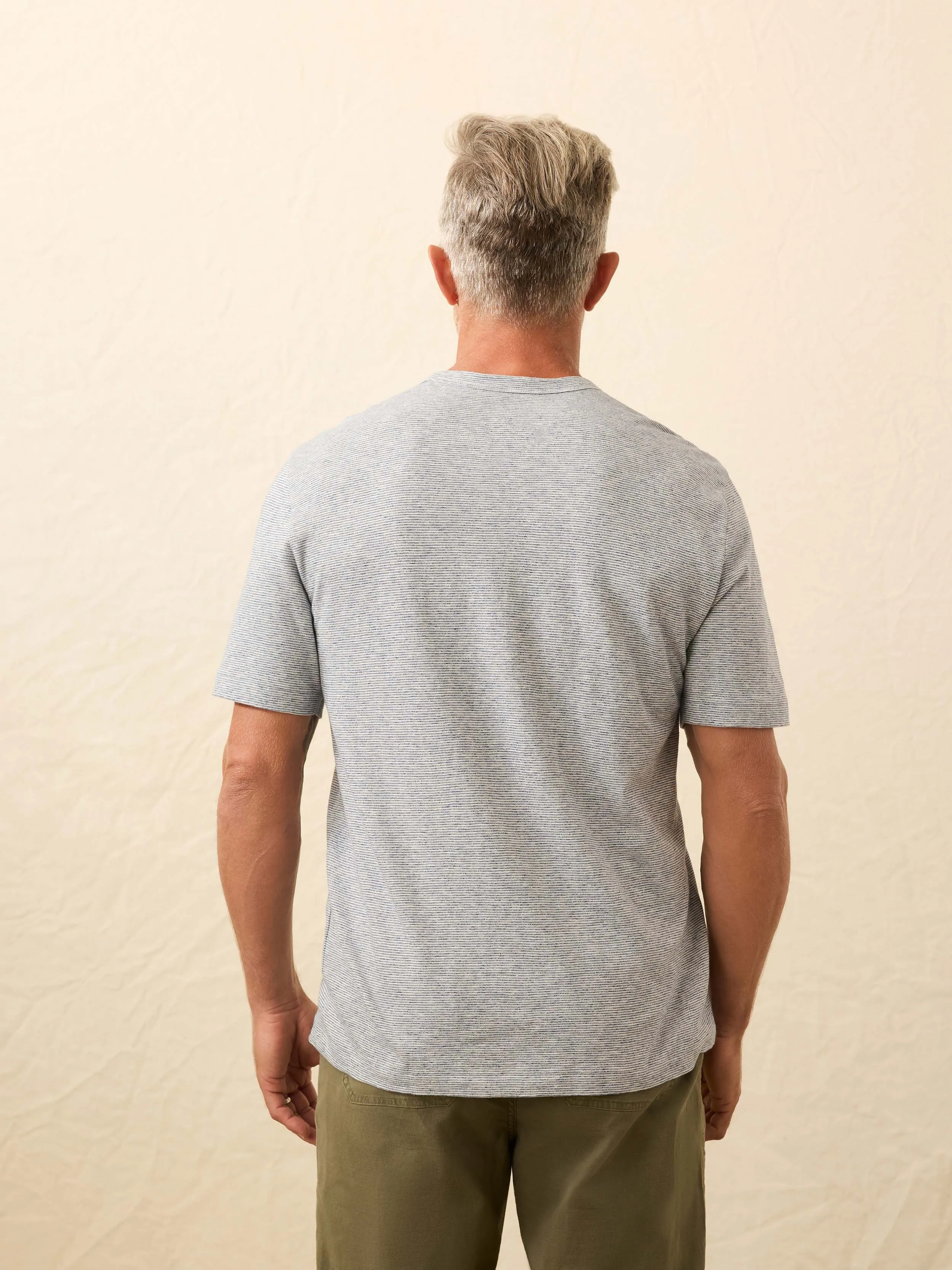 Sunwashed Regenerative Tee - Ice Plunge Stripe sold by Faherty product image thumbnail 5