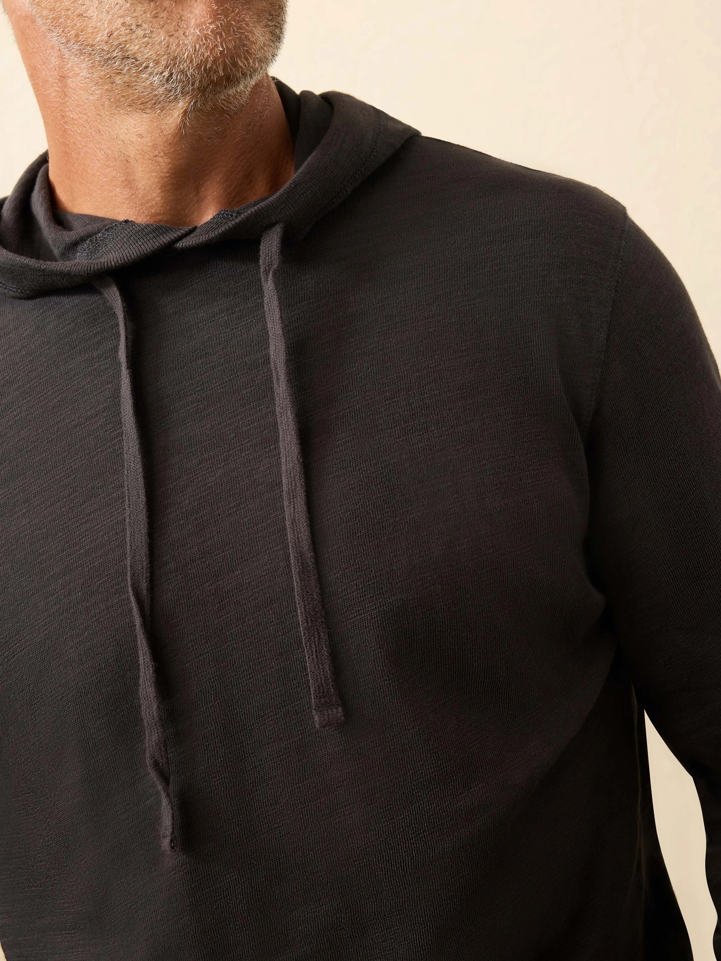Sunwashed Midweight Organic Hoodie - Ridge Black sold by Faherty product image thumbnail 2