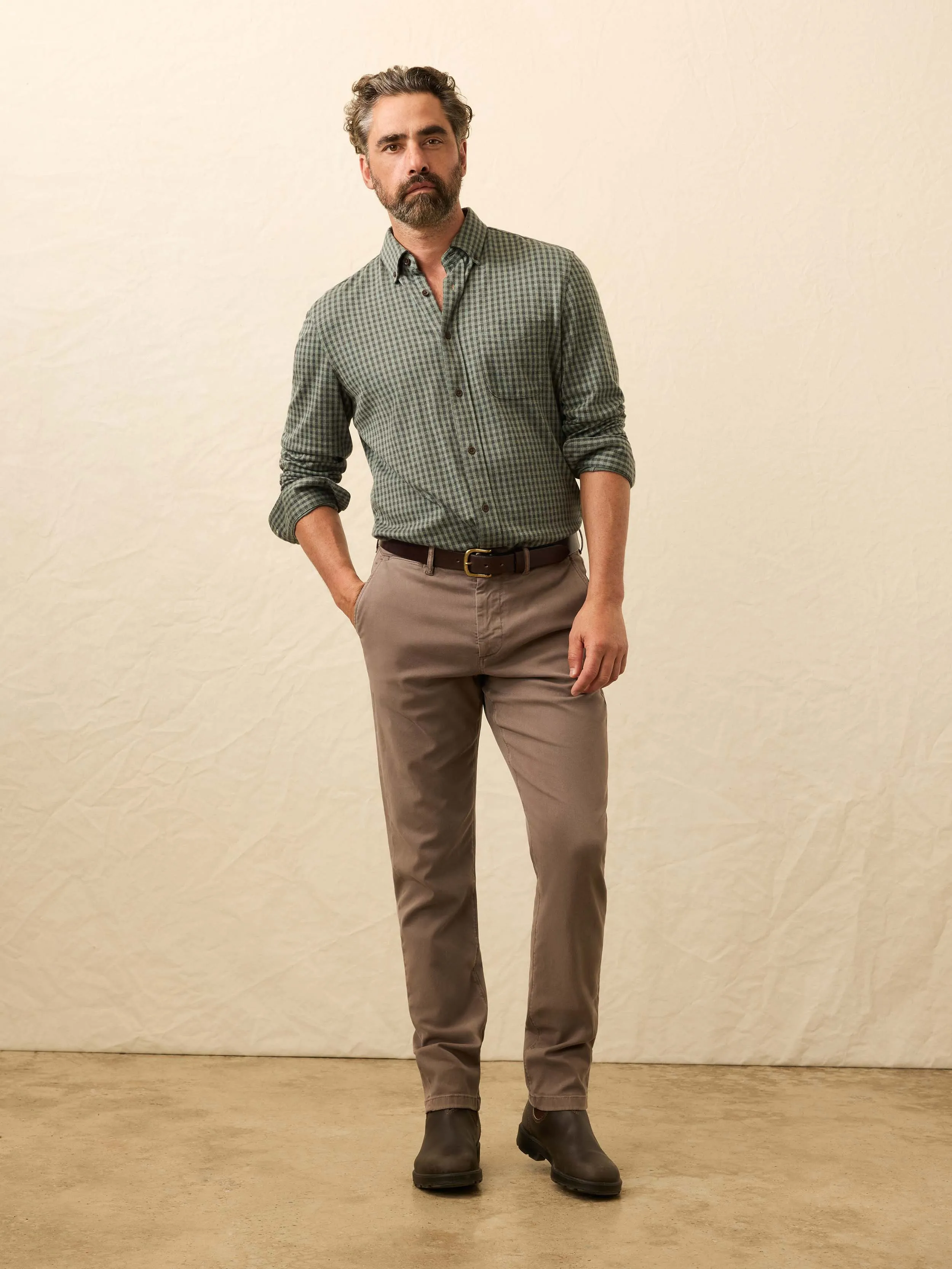 Coastline Stretch Chino - Alpine Brown sold by Faherty product image thumbnail 3
