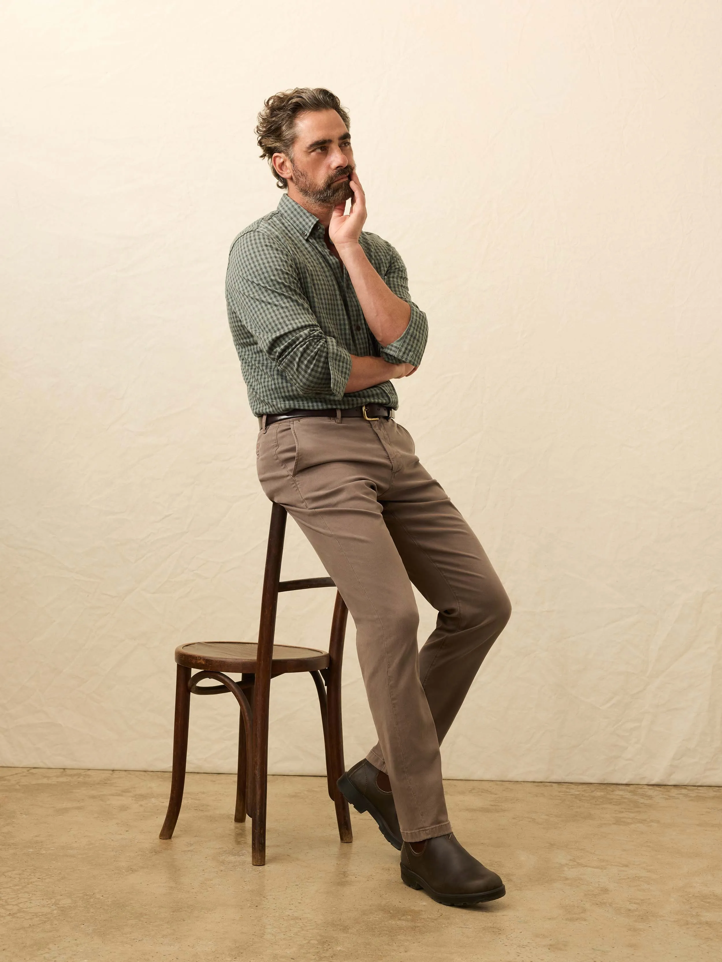Coastline Stretch Chino - Alpine Brown sold by Faherty product image thumbnail 4