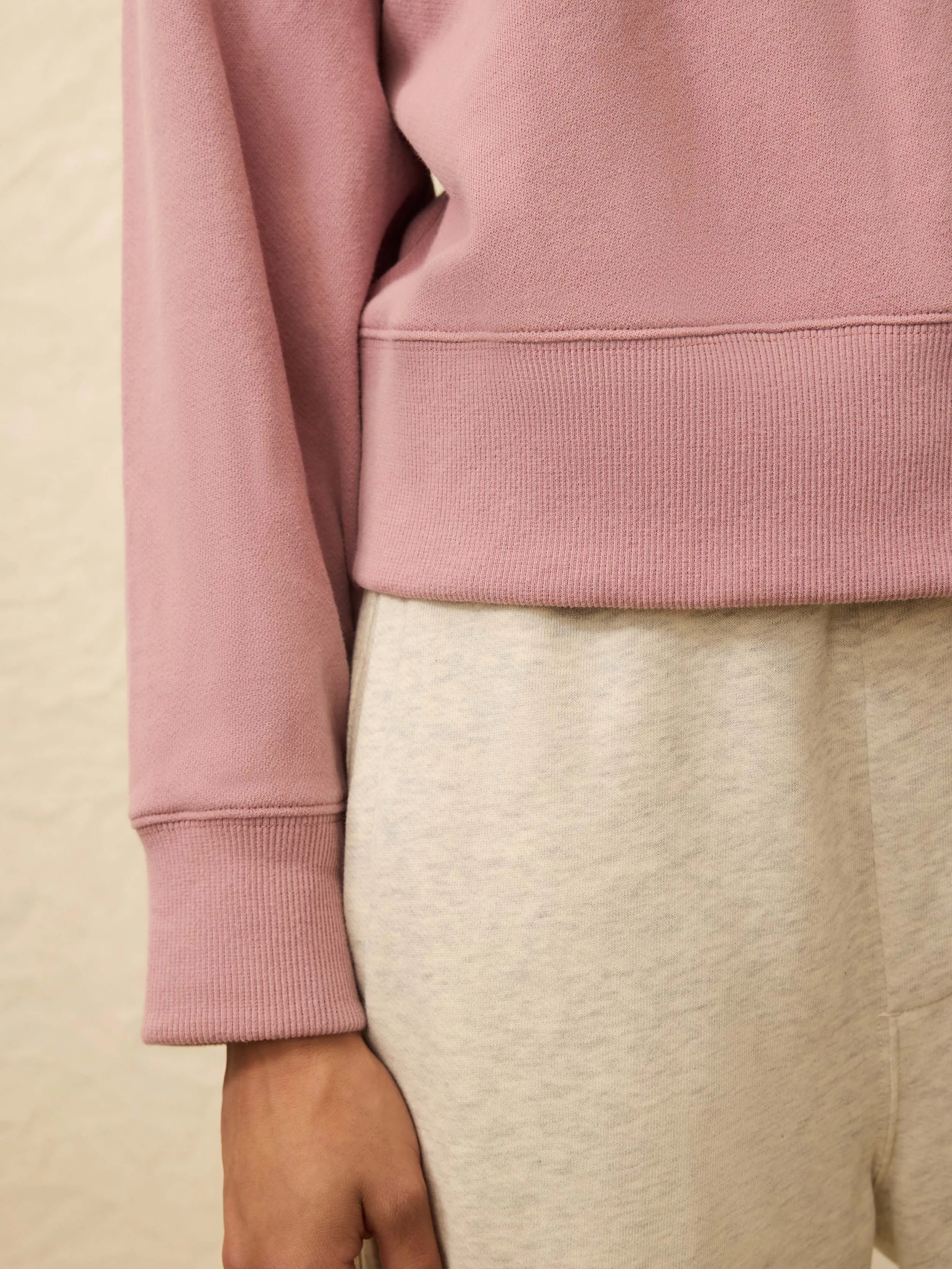 High Standard Fleece Vintage Crewneck - Nostalgia Rose sold by Faherty product image thumbnail 5