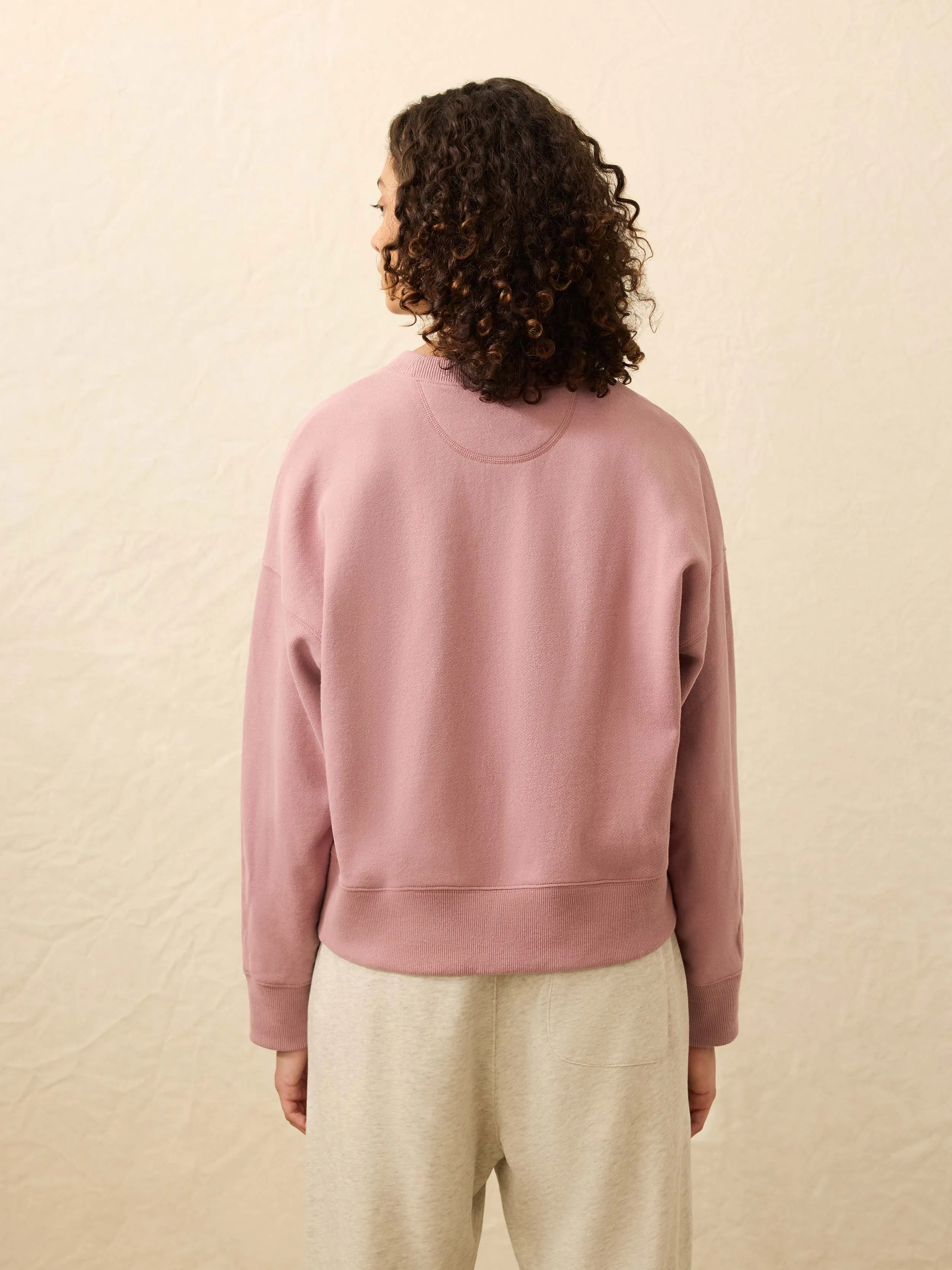 High Standard Fleece Vintage Crewneck - Nostalgia Rose sold by Faherty product image thumbnail 4