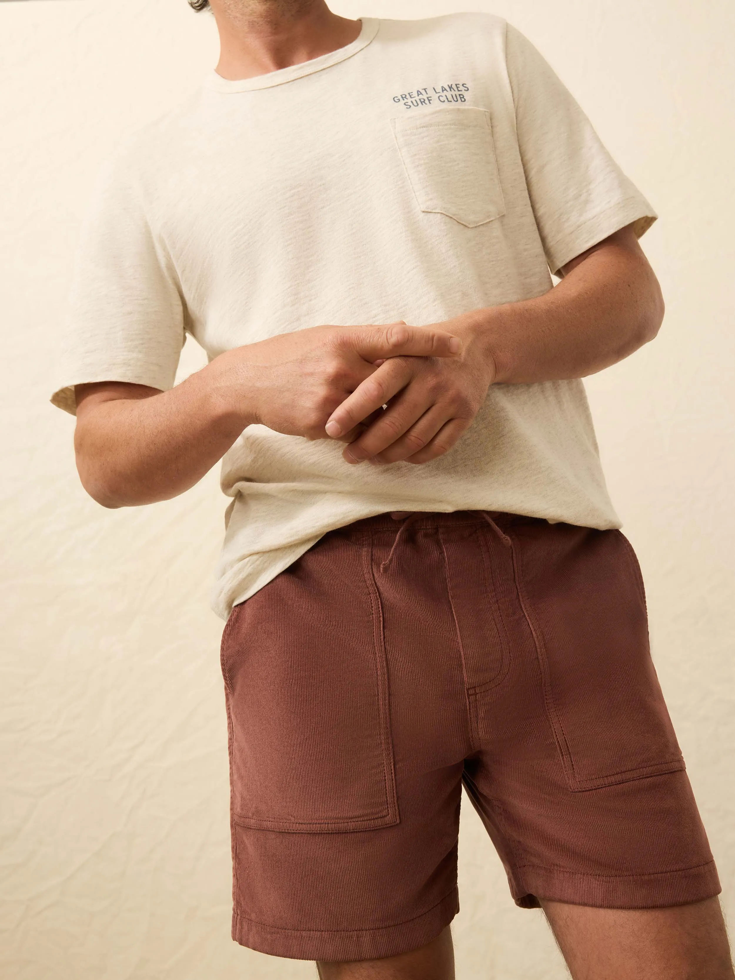Corduroy Drawstring Utility Short - Chestnut Ridge sold by Faherty