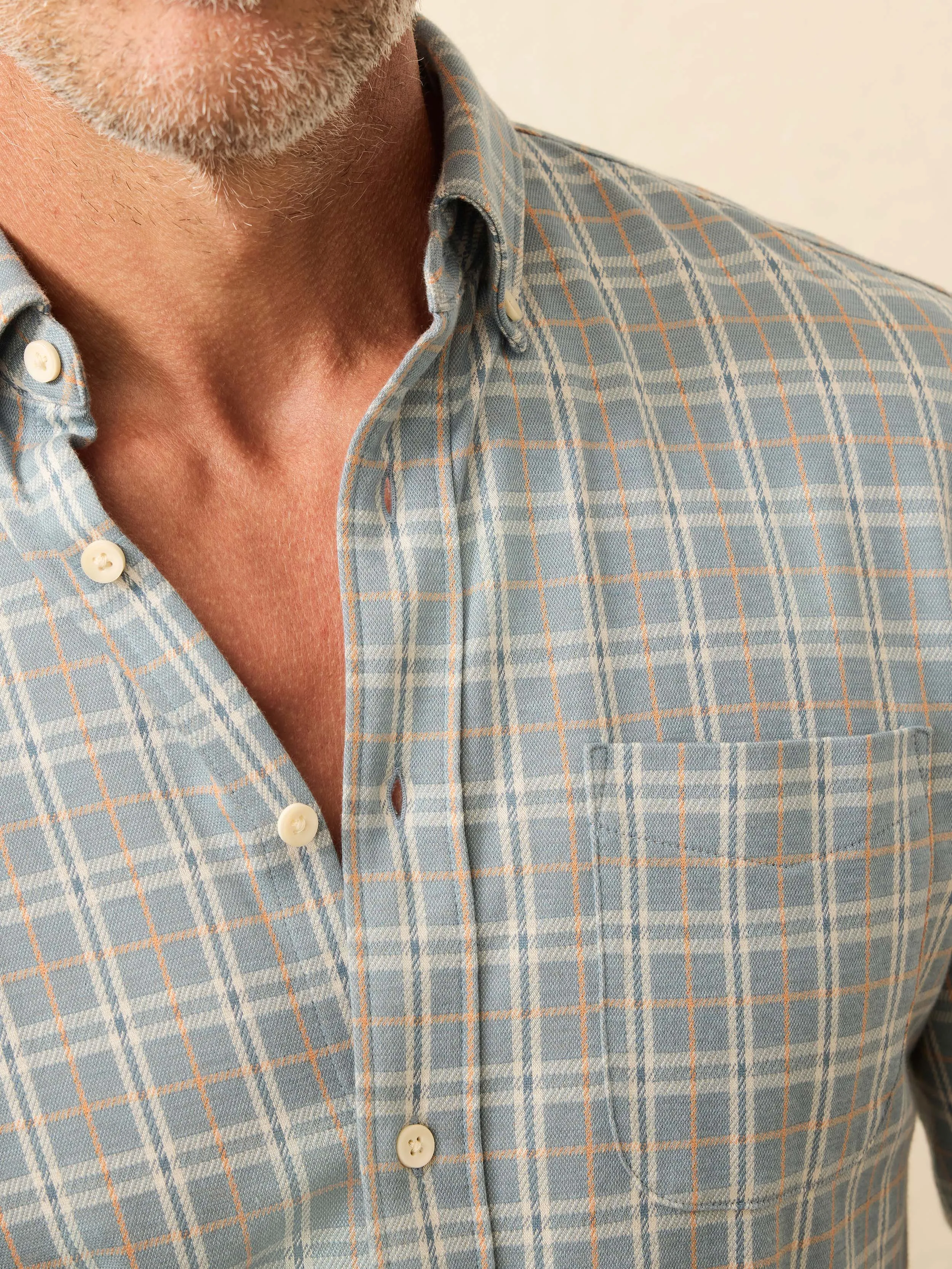 Coastline Knit Shirt - Autumn Storm Plaid sold by Faherty product image thumbnail 2