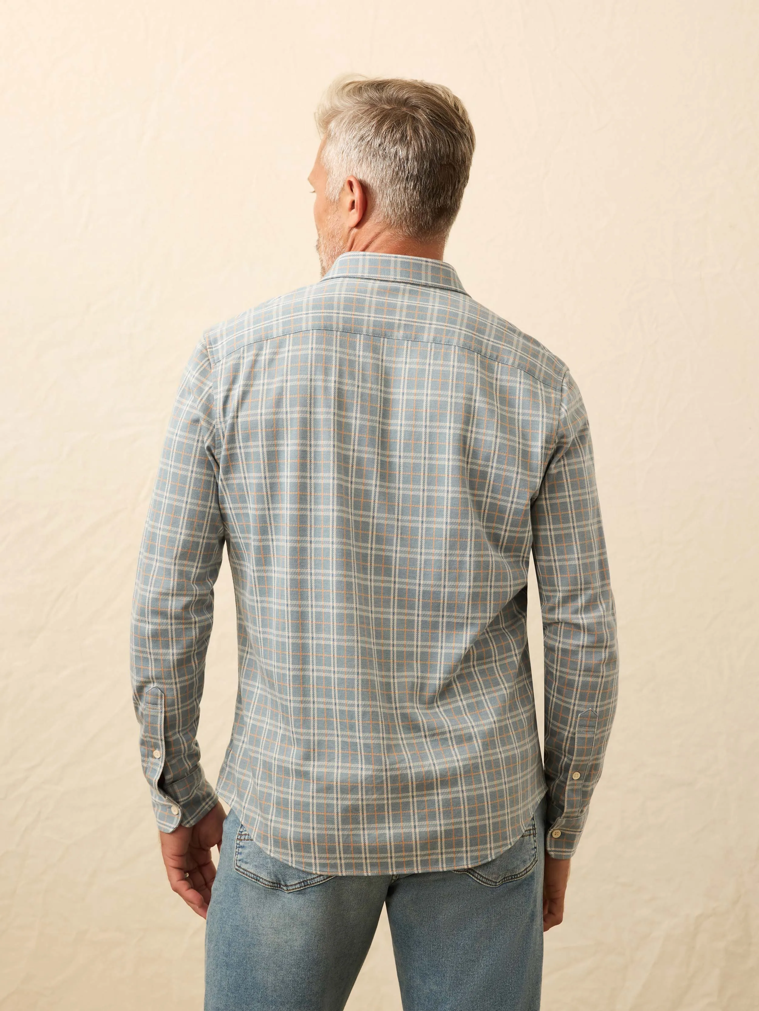 Coastline Knit Shirt - Autumn Storm Plaid sold by Faherty product image thumbnail 3