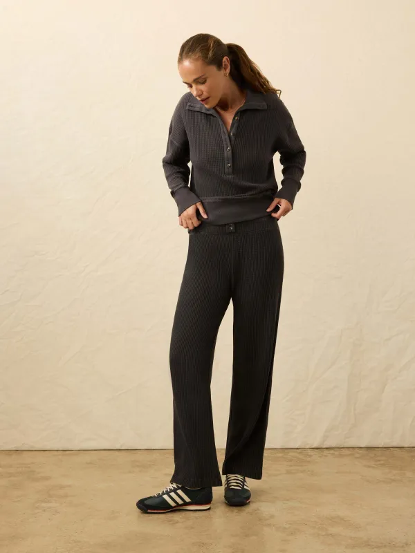 Après Waffle Pant - Washed Black sold by Faherty