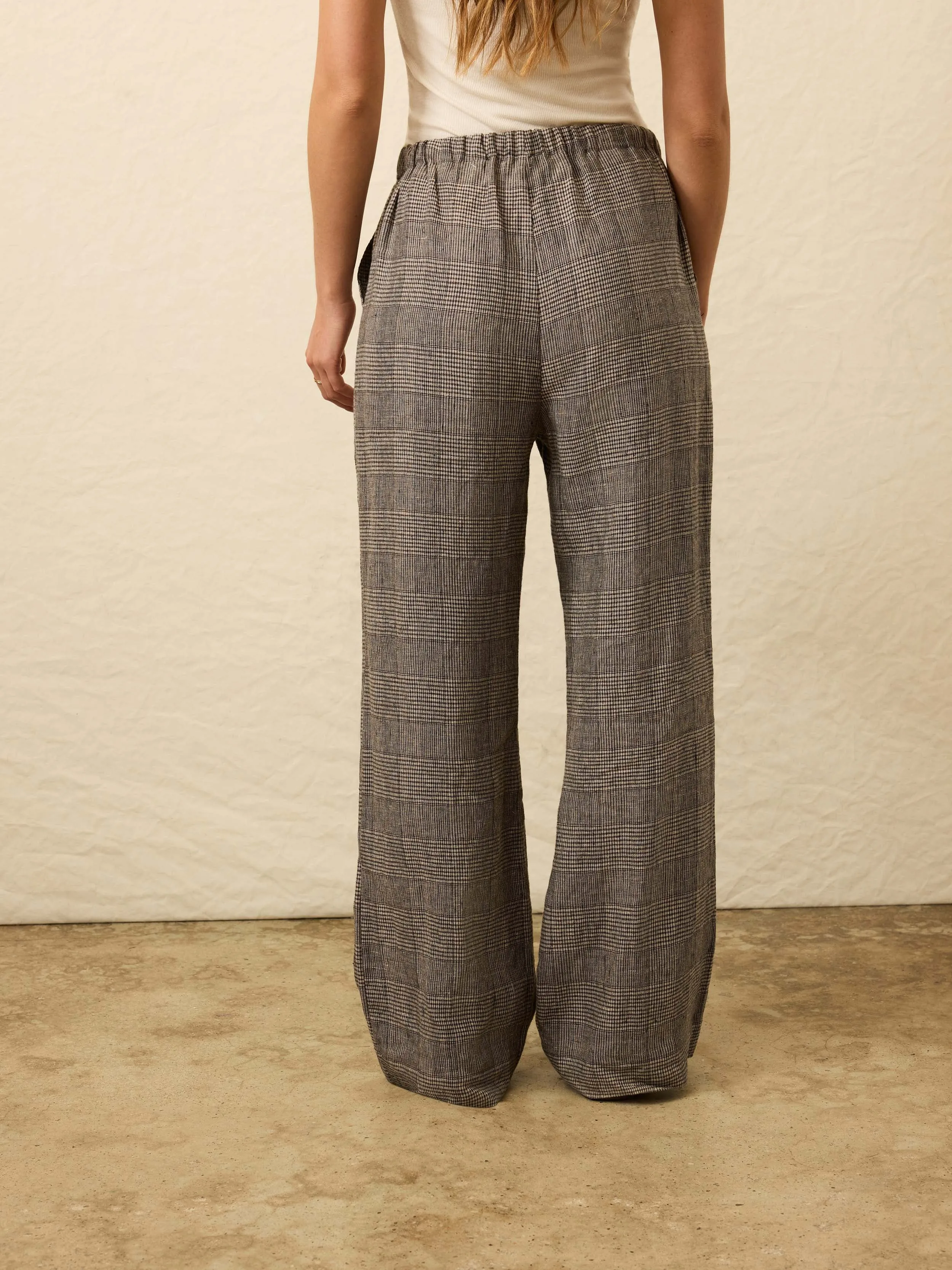 Laidback Linen Pant - Overlook Plaid sold by Faherty product image thumbnail 4