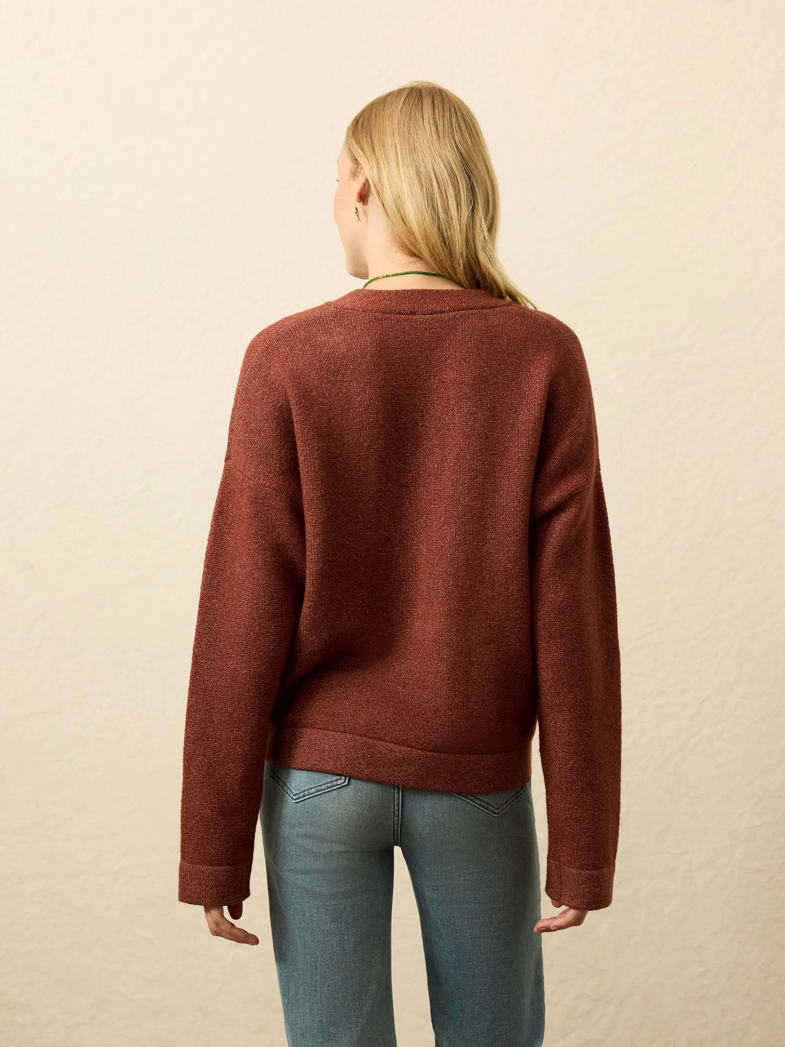 Jackson V-Neck Popover - Smoked Paprika sold by Faherty product image thumbnail 3
