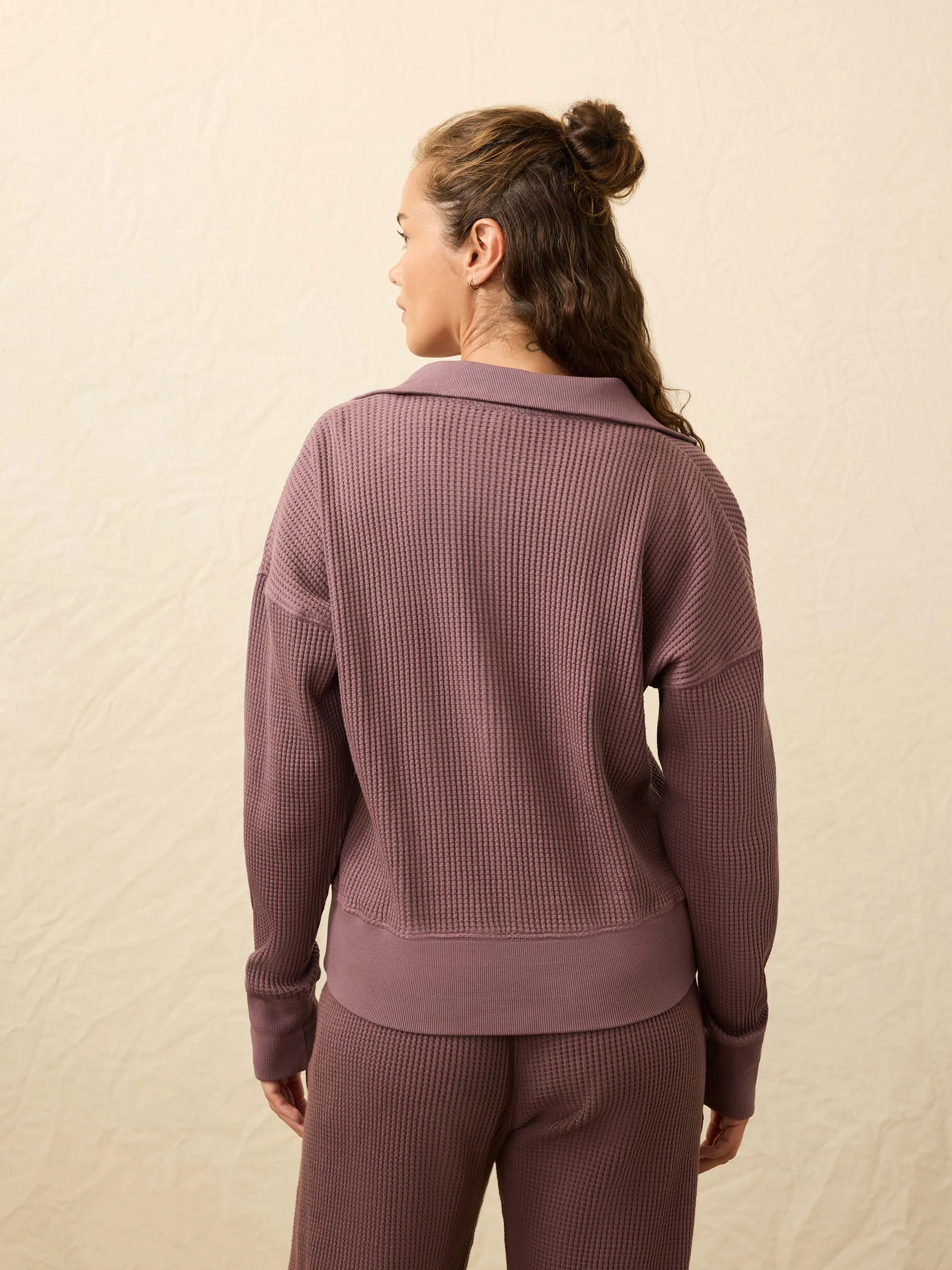 Après Waffle Henley - Flint sold by Faherty product image thumbnail 3