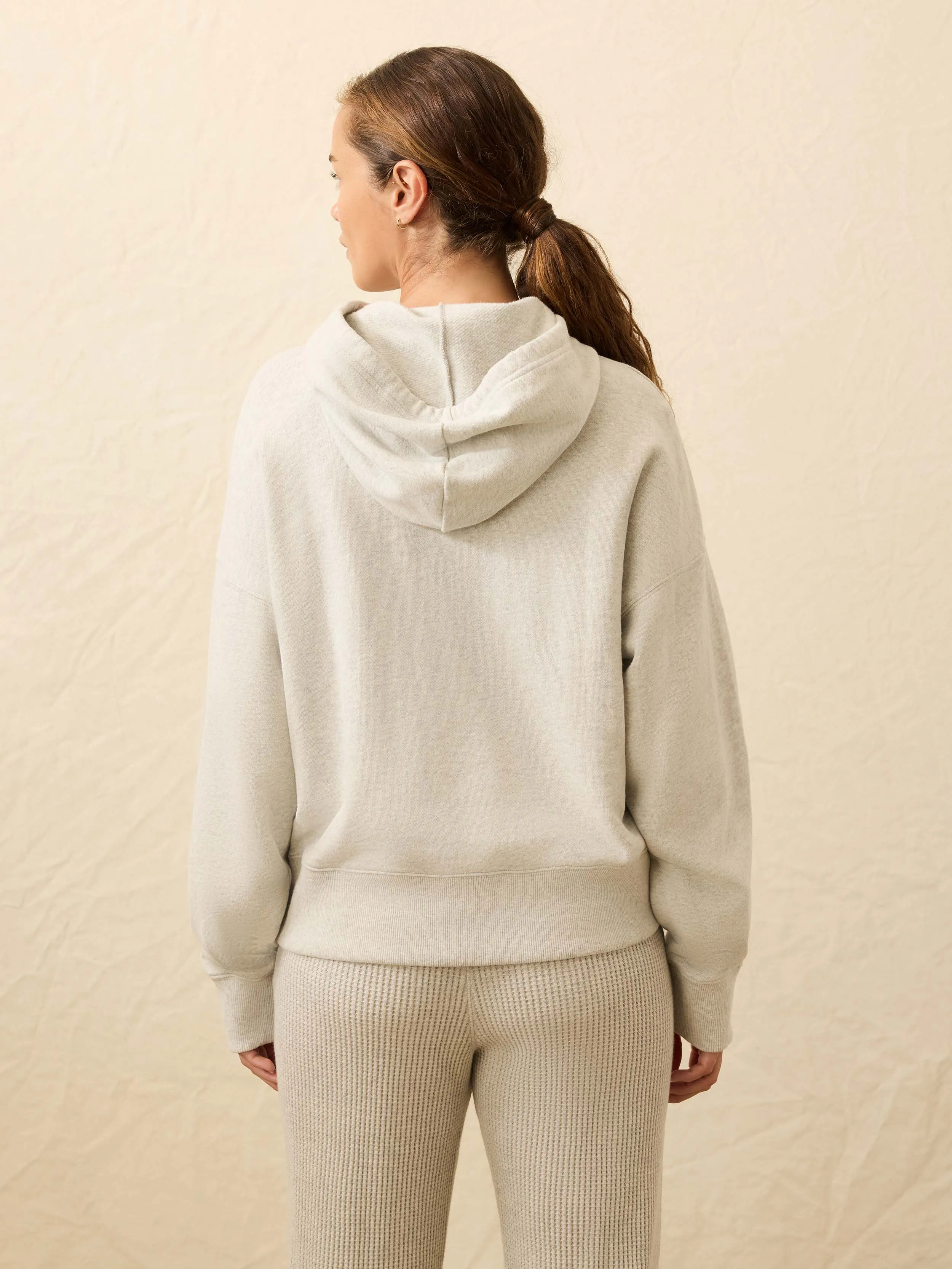 High Standard Fleece Hoodie - Light Grey Heather sold by Faherty product image thumbnail 5