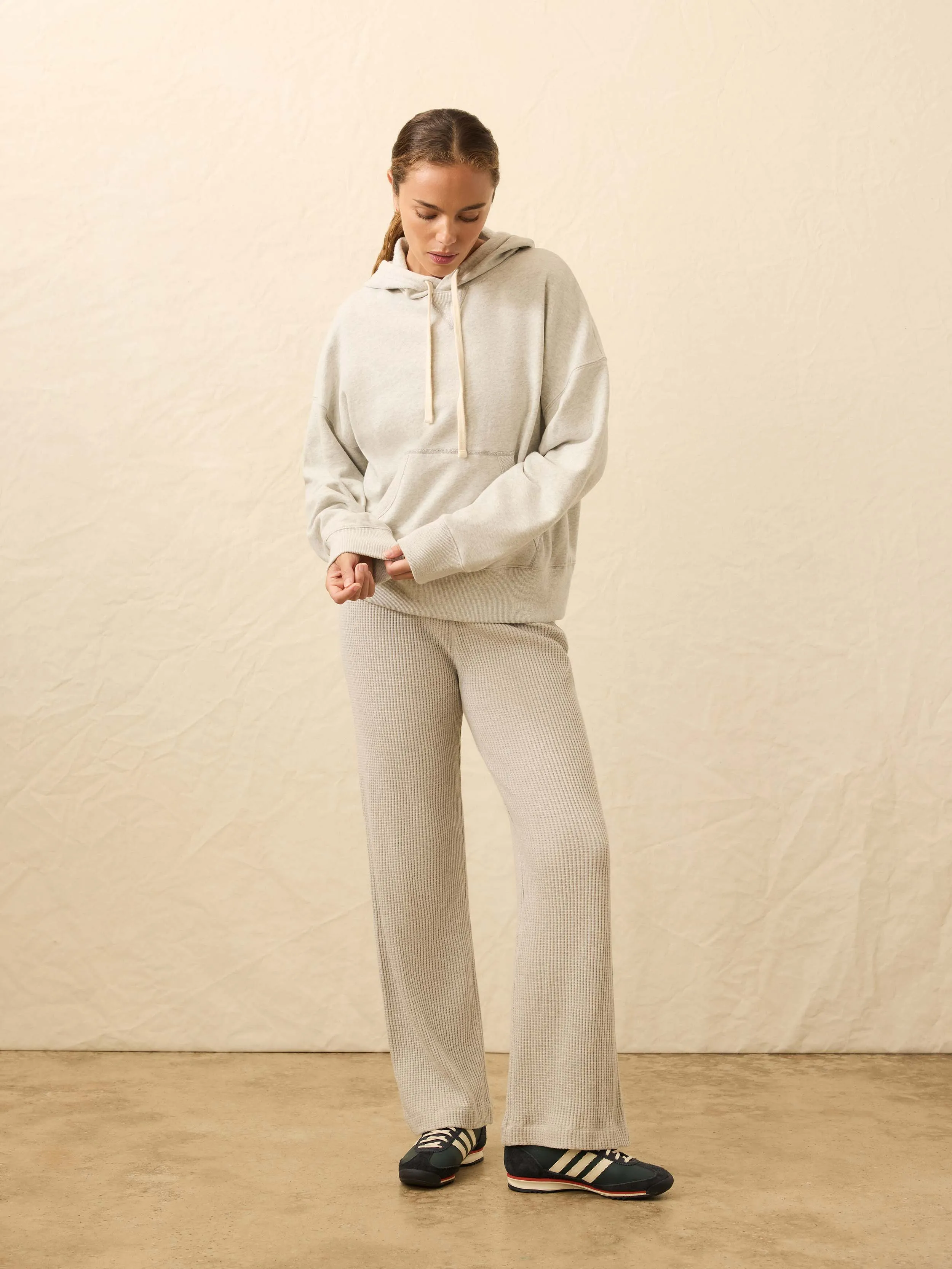 High Standard Fleece Hoodie - Light Grey Heather sold by Faherty product image thumbnail 3