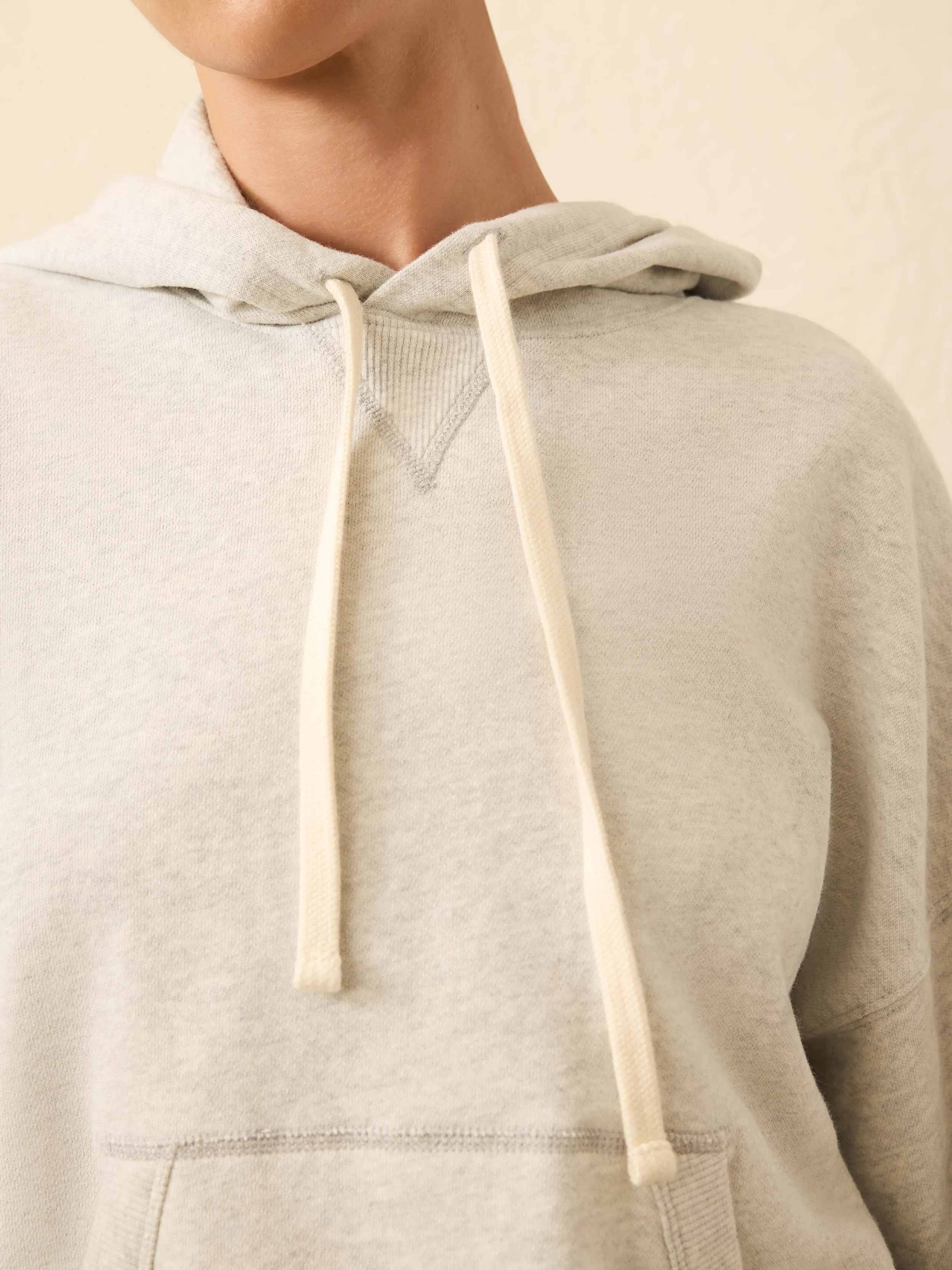High Standard Fleece Hoodie - Light Grey Heather sold by Faherty product image thumbnail 2