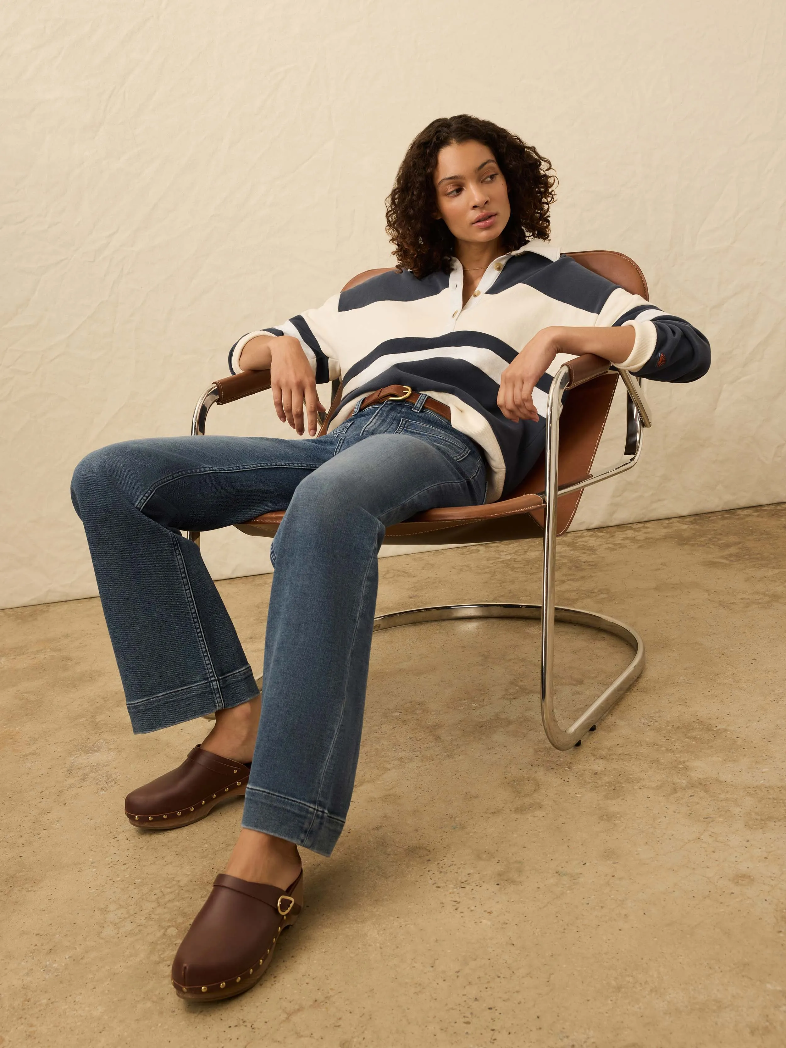 High Standard Fleece Rugby - Retro Moon sold by Faherty product image thumbnail 5