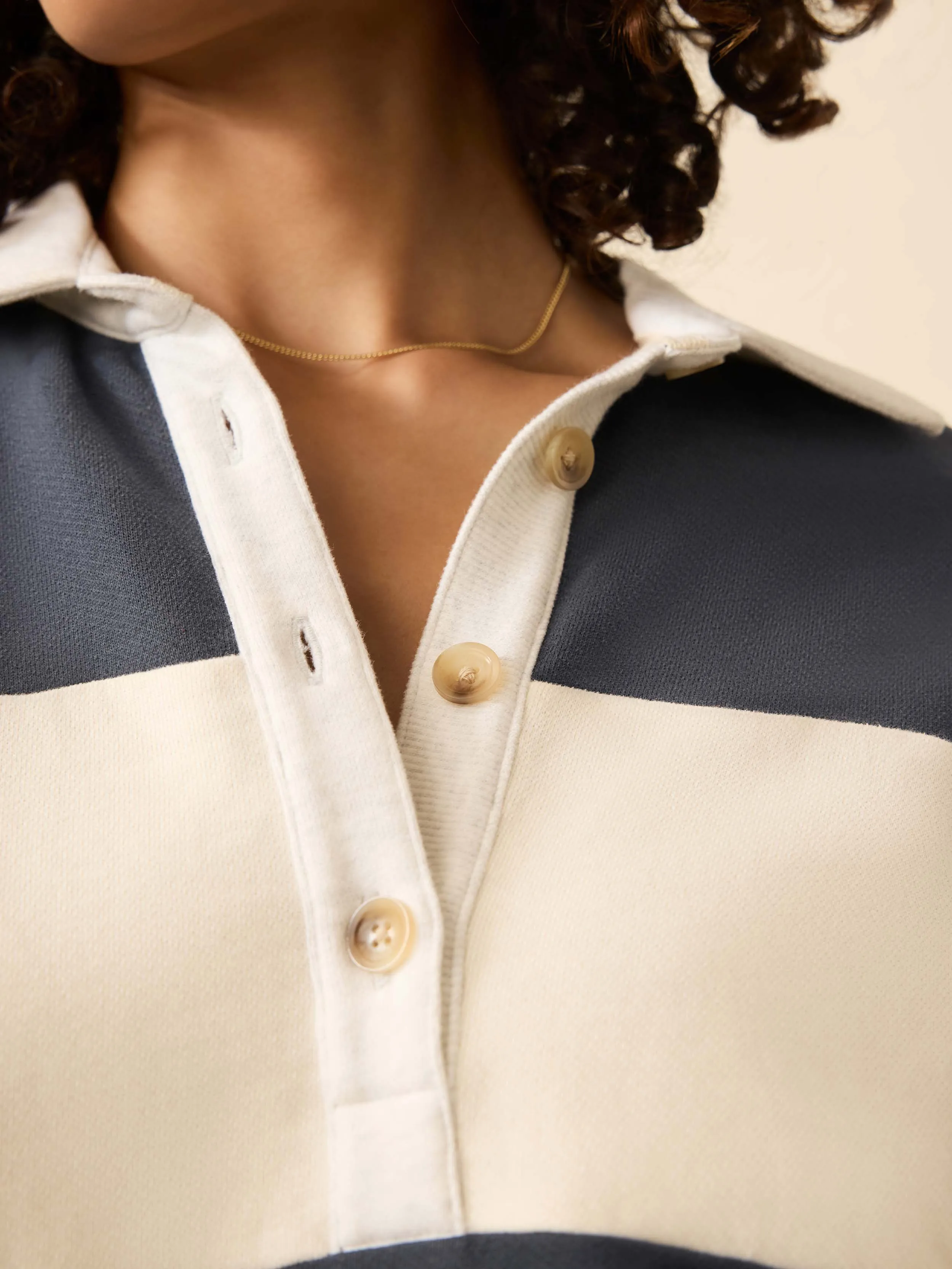 High Standard Fleece Rugby - Retro Moon sold by Faherty product image thumbnail 2