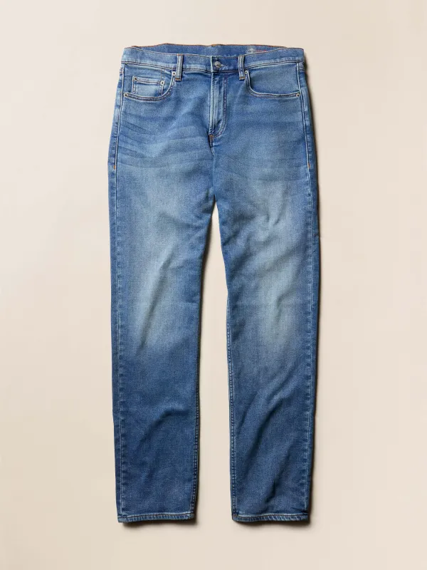 Stretch Terry Indigo 5-Pocket - Indigo Ocean Wash sold by Faherty