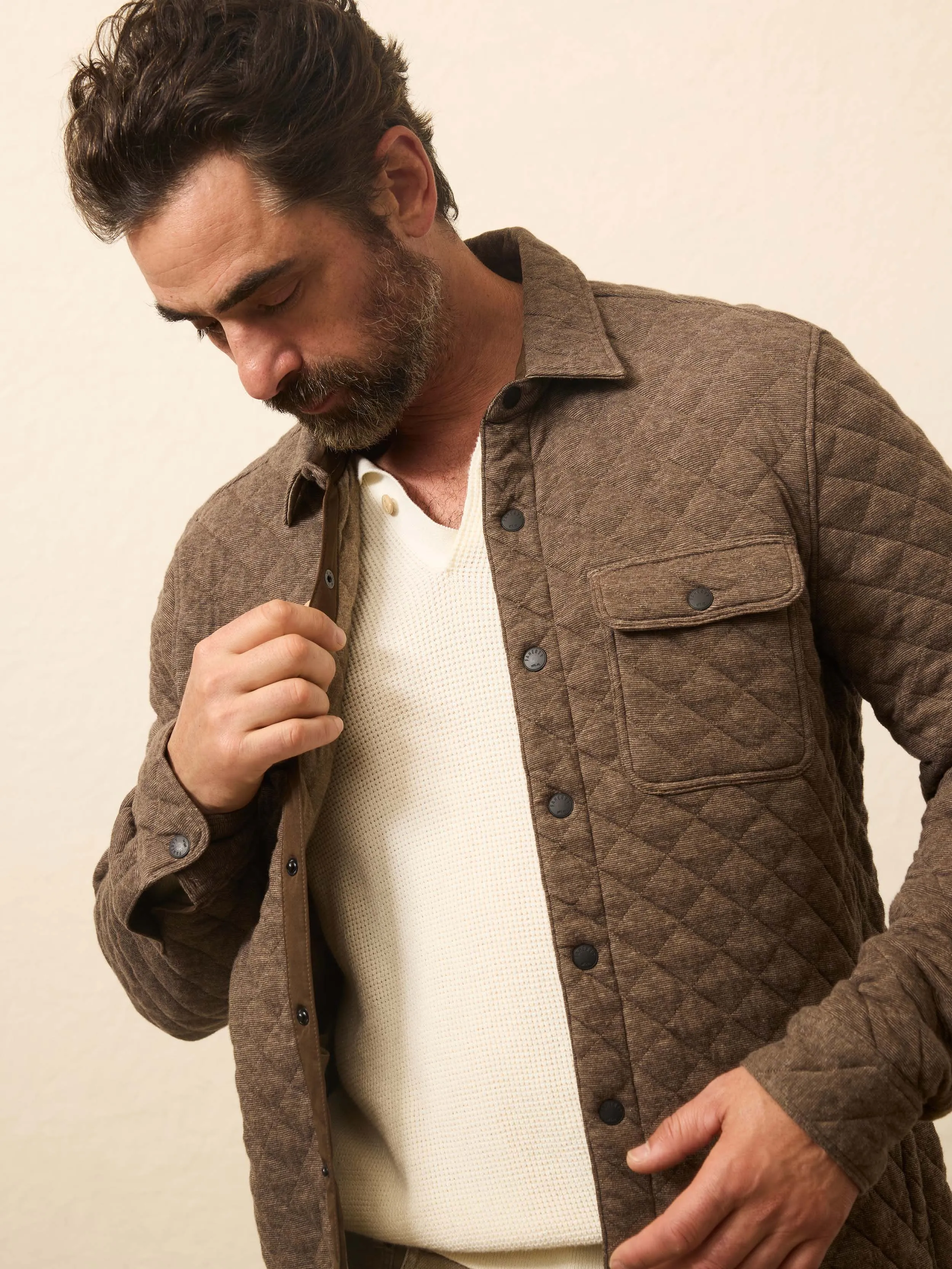 Epic Quilted Fleece CPO - Mountain Branch Heather sold by Faherty product image thumbnail 5