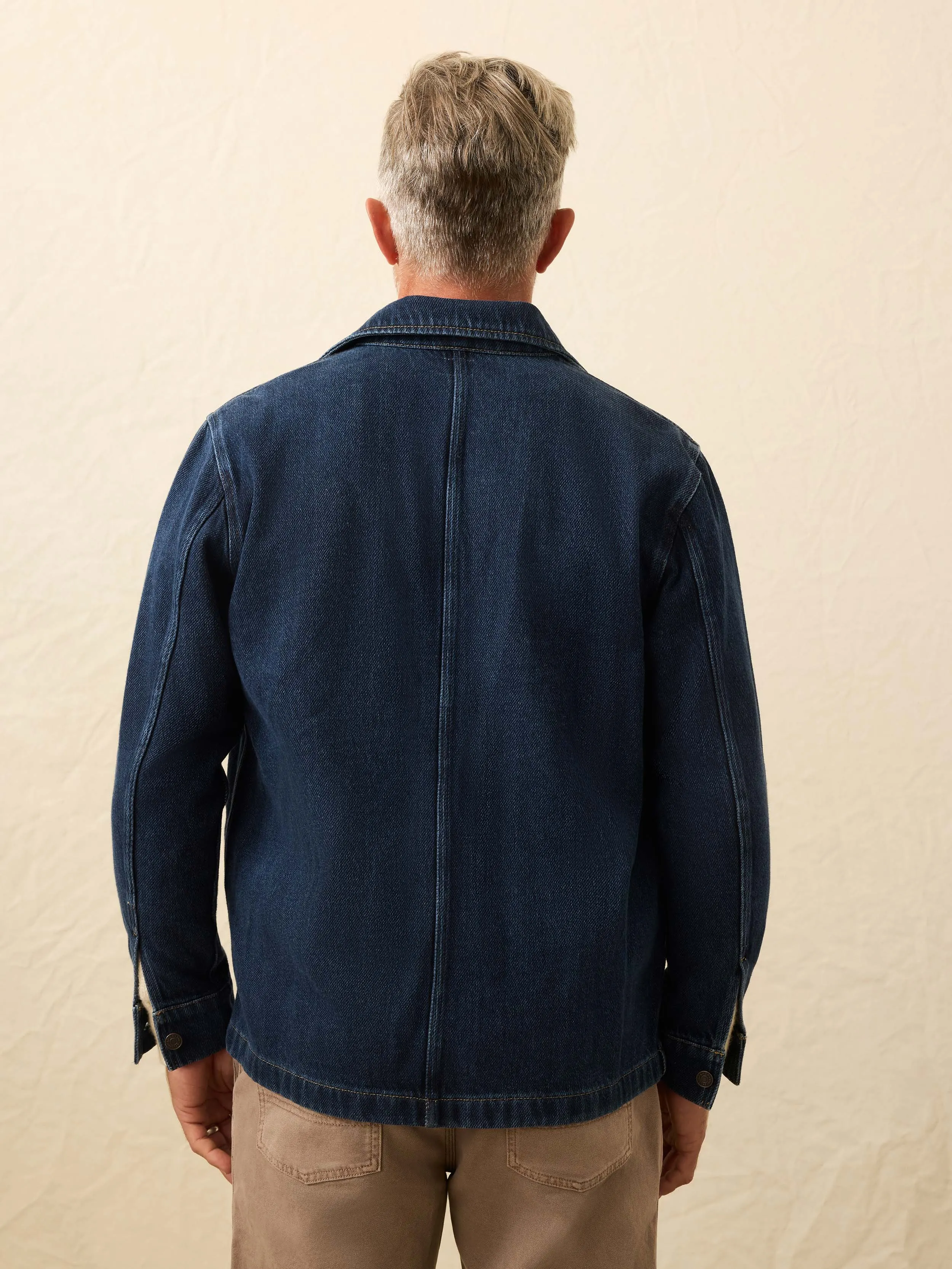 High Ridge Twill Studio Jacket - Unisex - Tidewater Wash sold by Faherty product image thumbnail 4