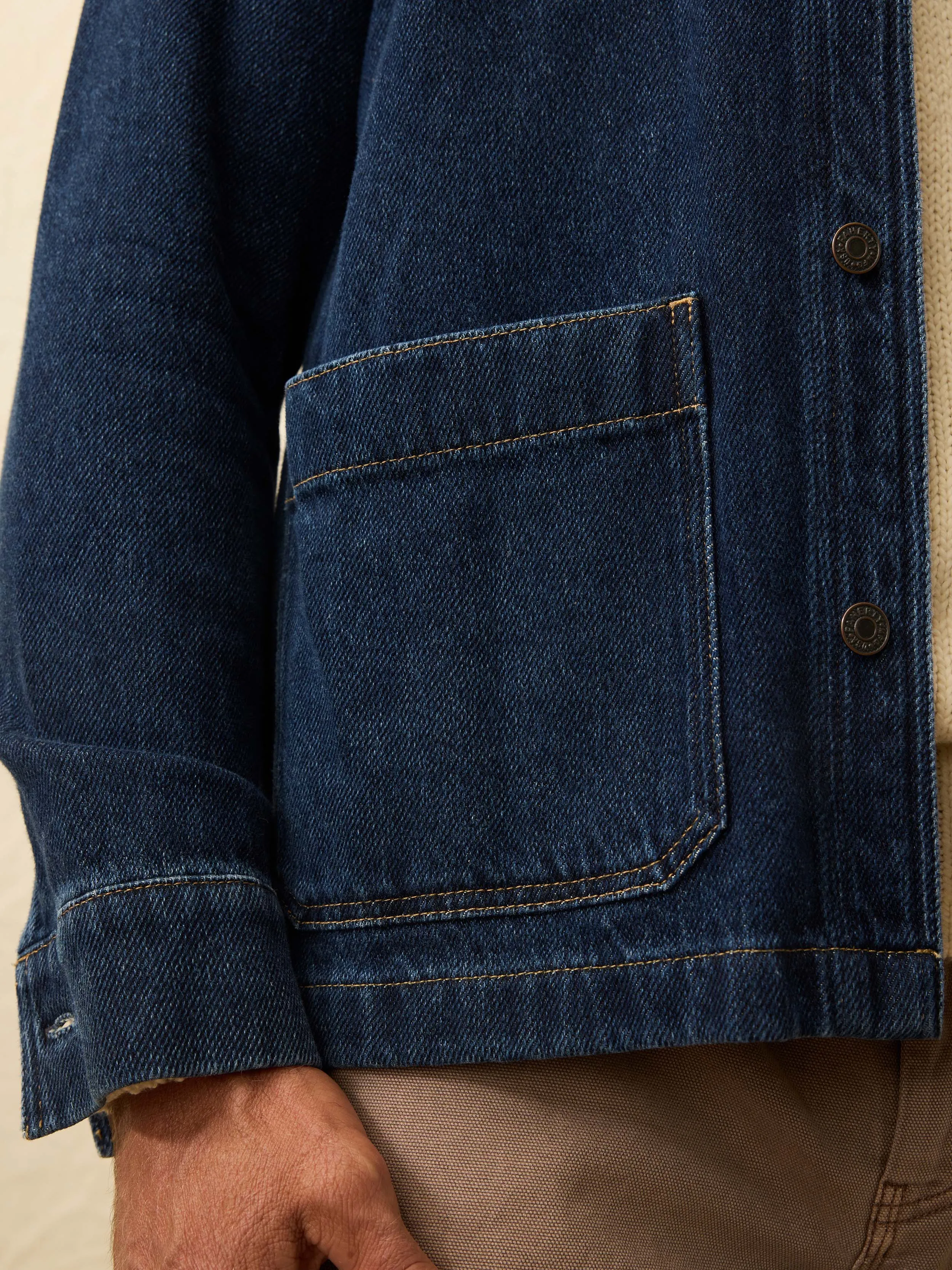 High Ridge Twill Studio Jacket - Unisex - Tidewater Wash sold by Faherty product image thumbnail 2