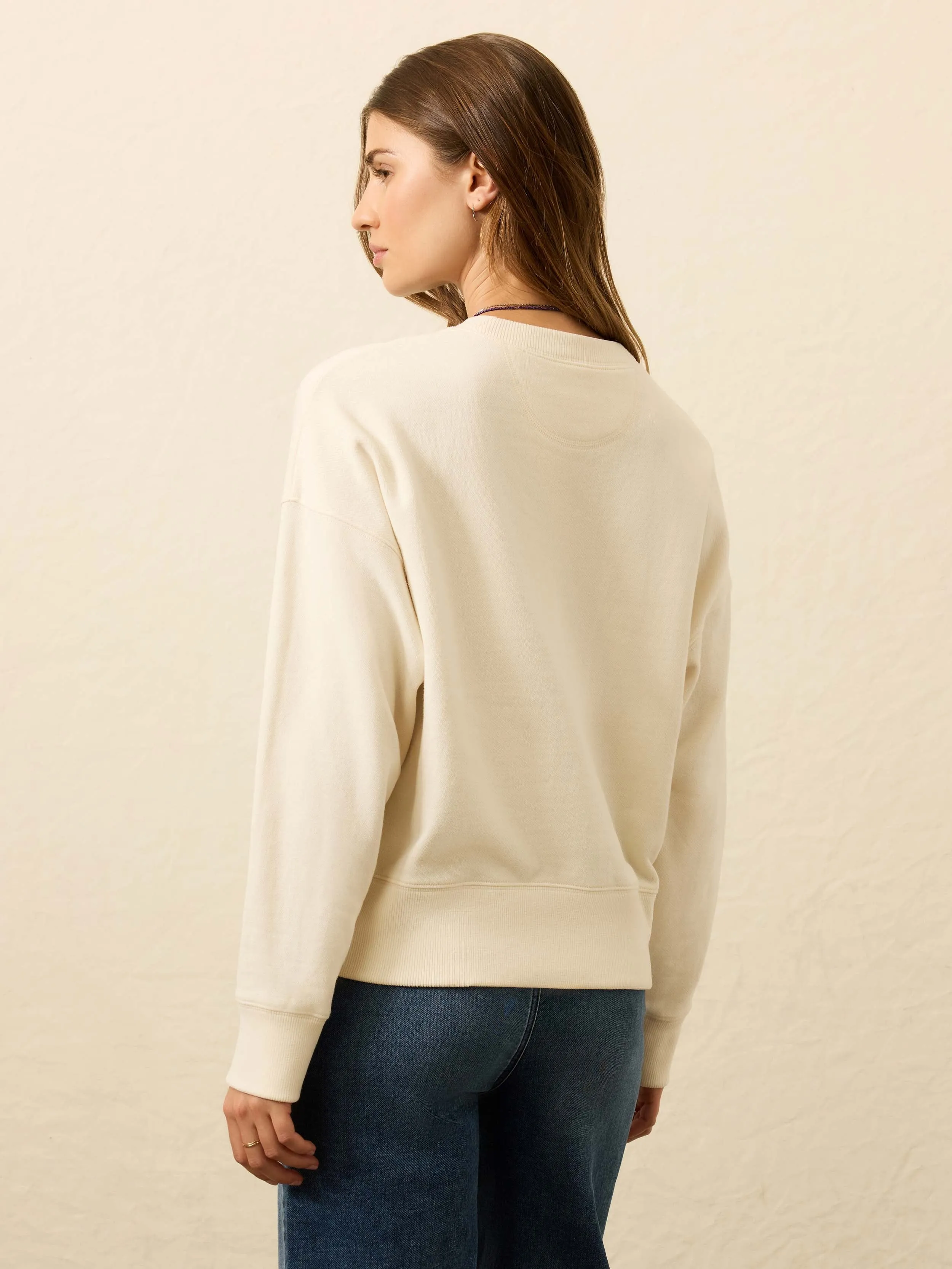 High Standard Fleece Vintage Crewneck - Cabo Blanco sold by Faherty product image thumbnail 4