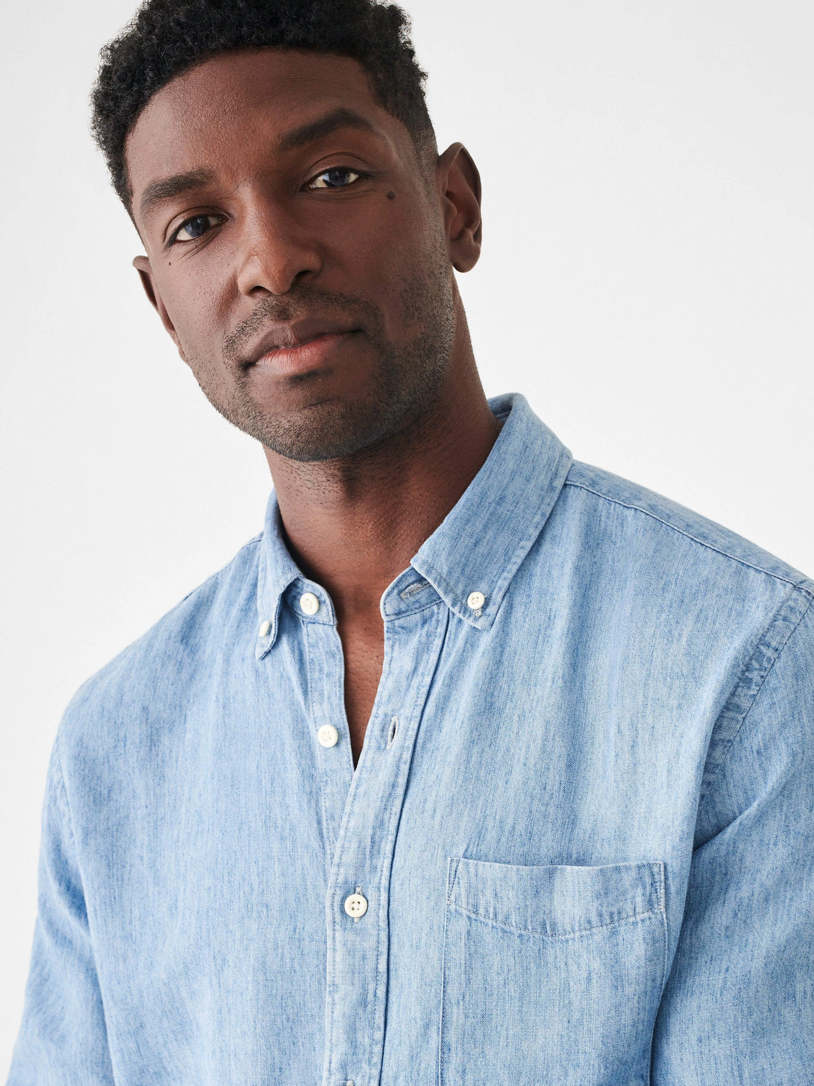 Tried & True Shirt - Vintage Indigo sold by Faherty