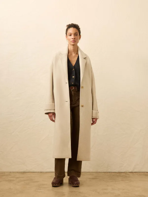 Atlantic Knit Coat - Oat Melange sold by Faherty