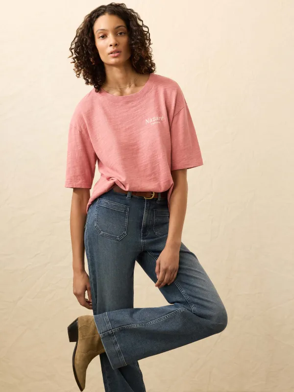 Sunwashed Slub Vintage Tee - Faded Flag sold by Faherty