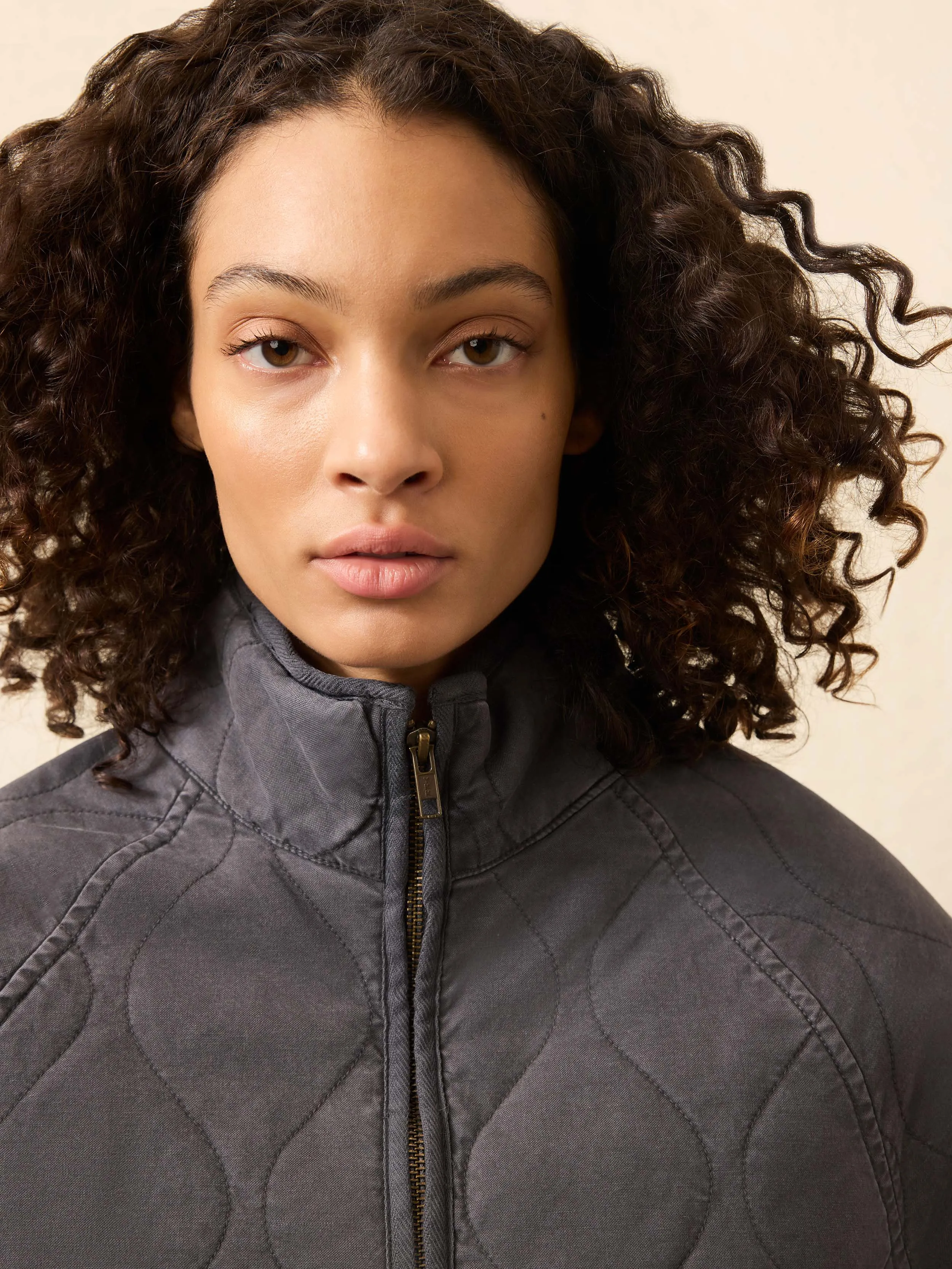 Sunwashed Quilted Jacket - Washed Charcoal sold by Faherty product image thumbnail 5