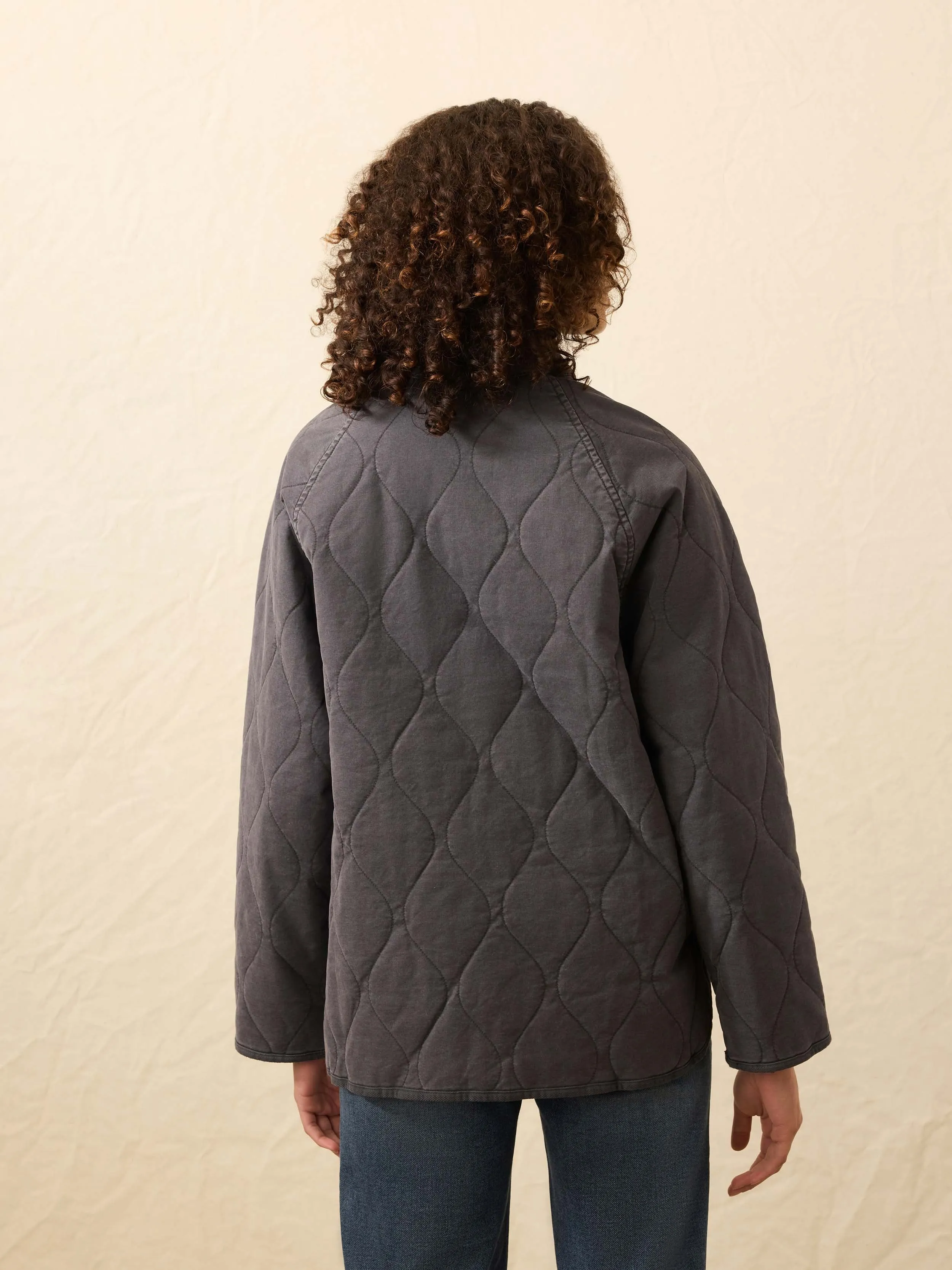 Sunwashed Quilted Jacket - Washed Charcoal sold by Faherty product image thumbnail 4