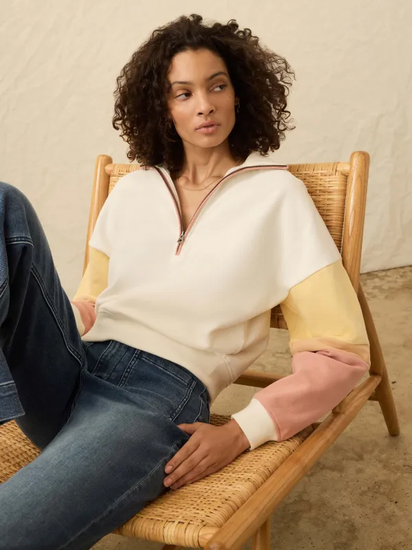 High Standard Fleece Quarter Zip - Sunset Dusk sold by Faherty