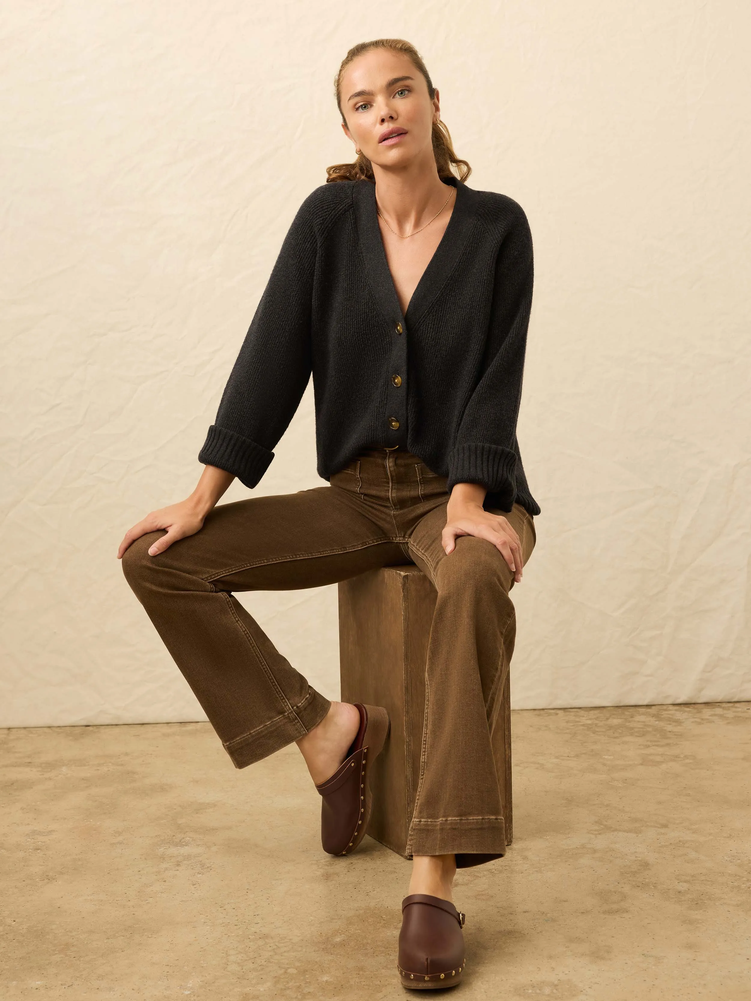 Jackson Cardigan - Charcoal Heather sold by Faherty product image thumbnail 4