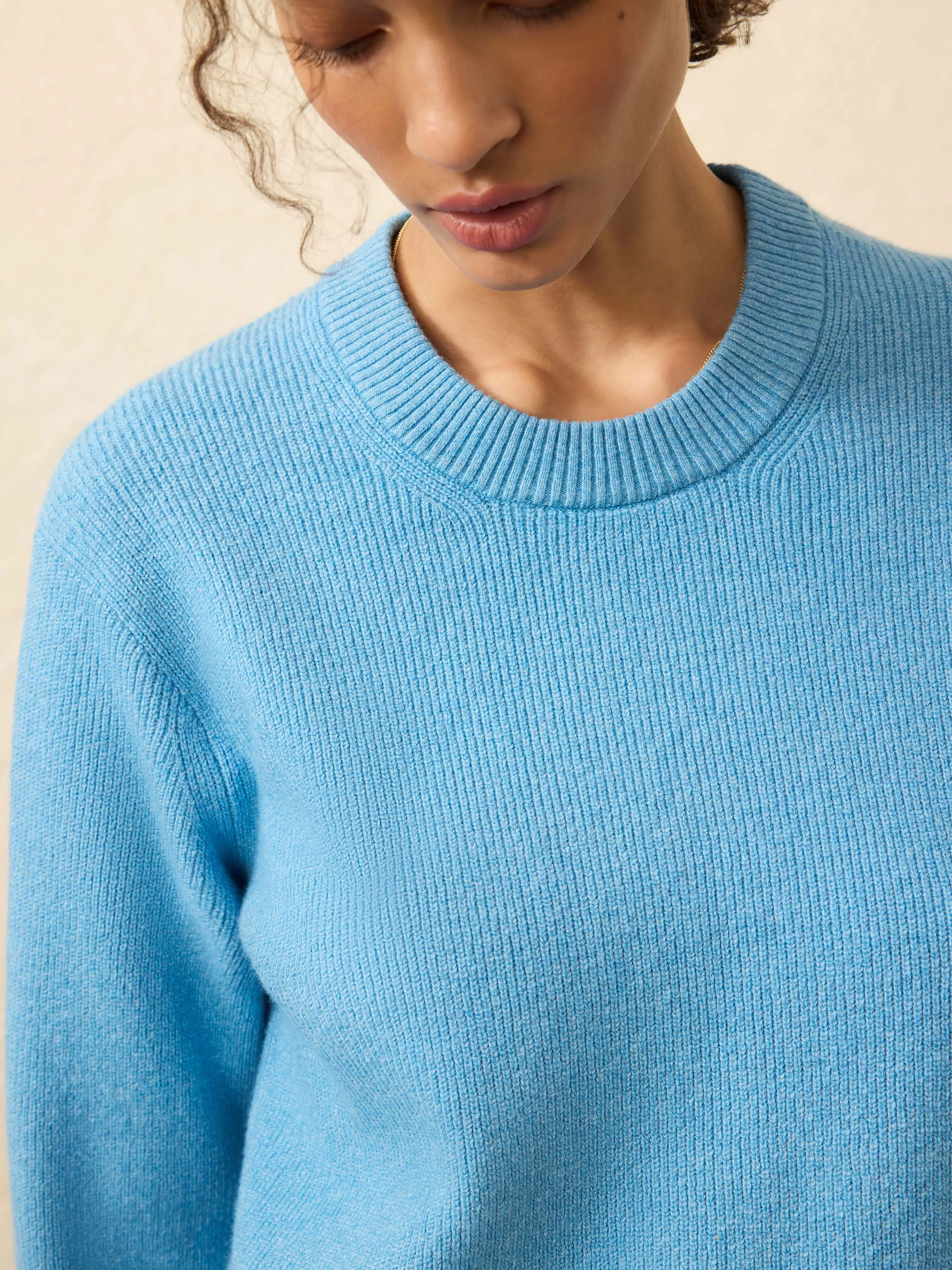 Jackson Crewneck Sweater - Iceland Blue sold by Faherty product image thumbnail 2
