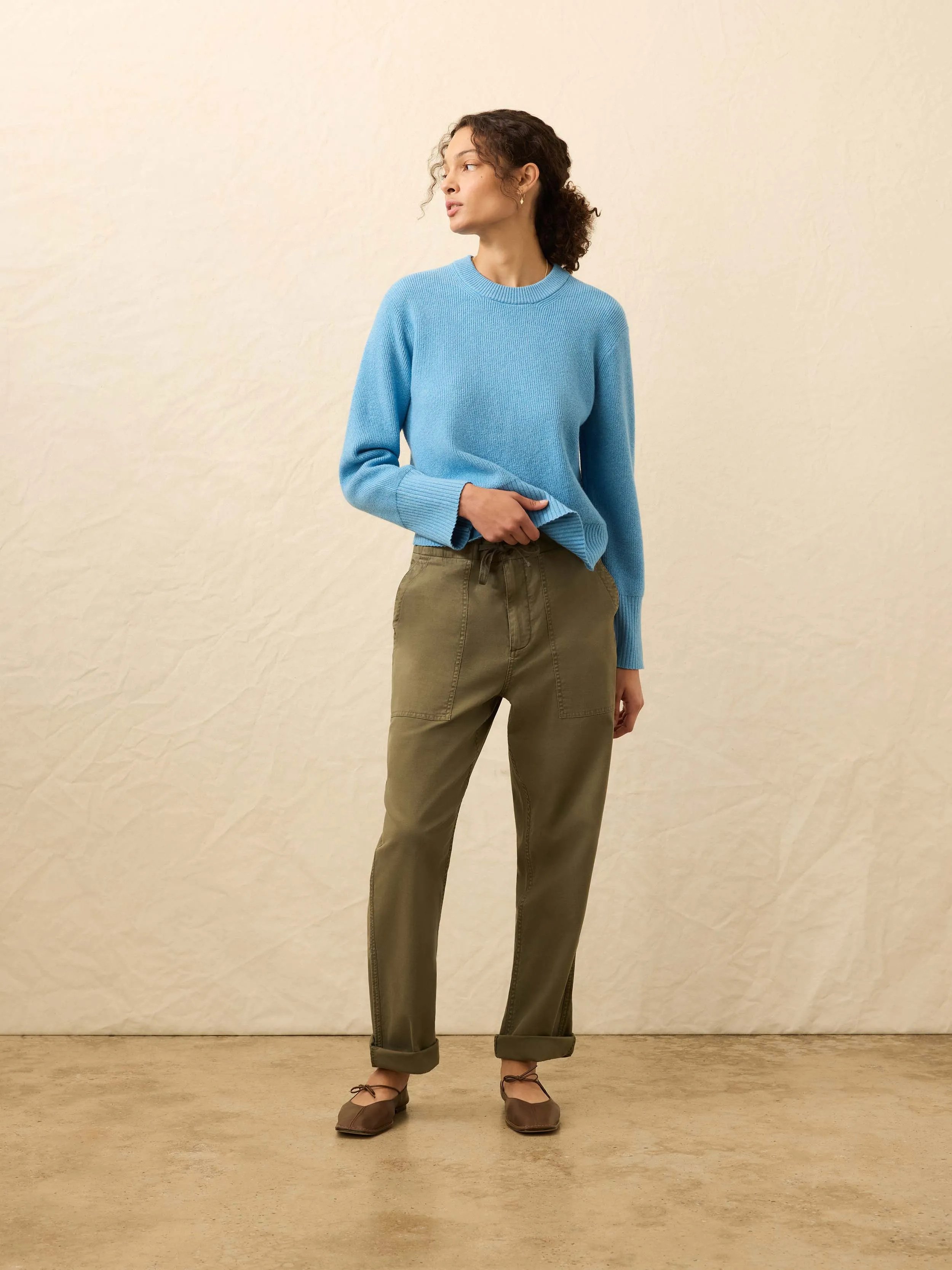 Jackson Crewneck Sweater - Iceland Blue sold by Faherty product image thumbnail 3