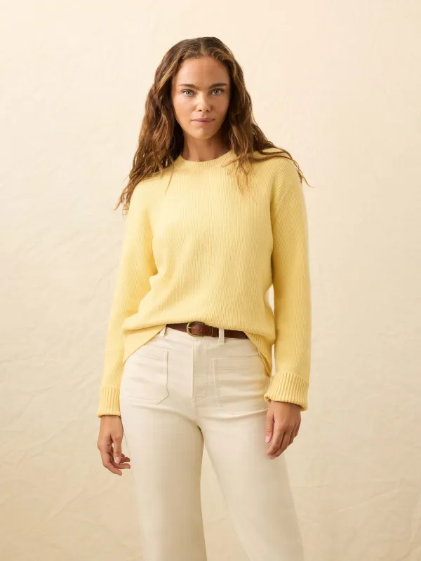 Jackson Crewneck Sweater - Sunray sold by Faherty