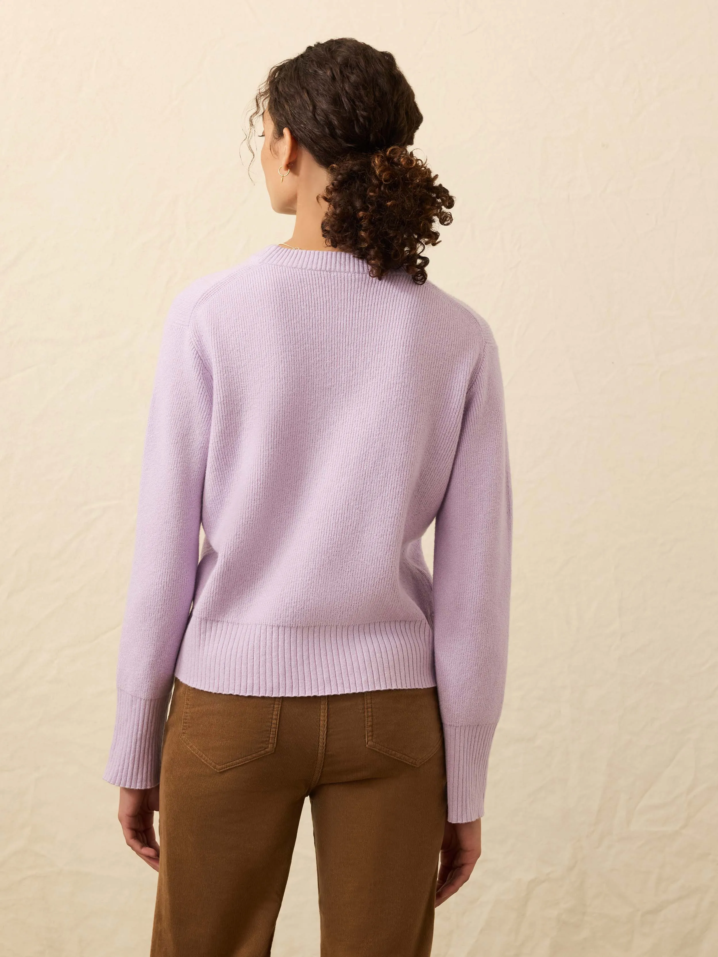 Jackson Crewneck Sweater - Ice Lilac Heather sold by Faherty product image thumbnail 4