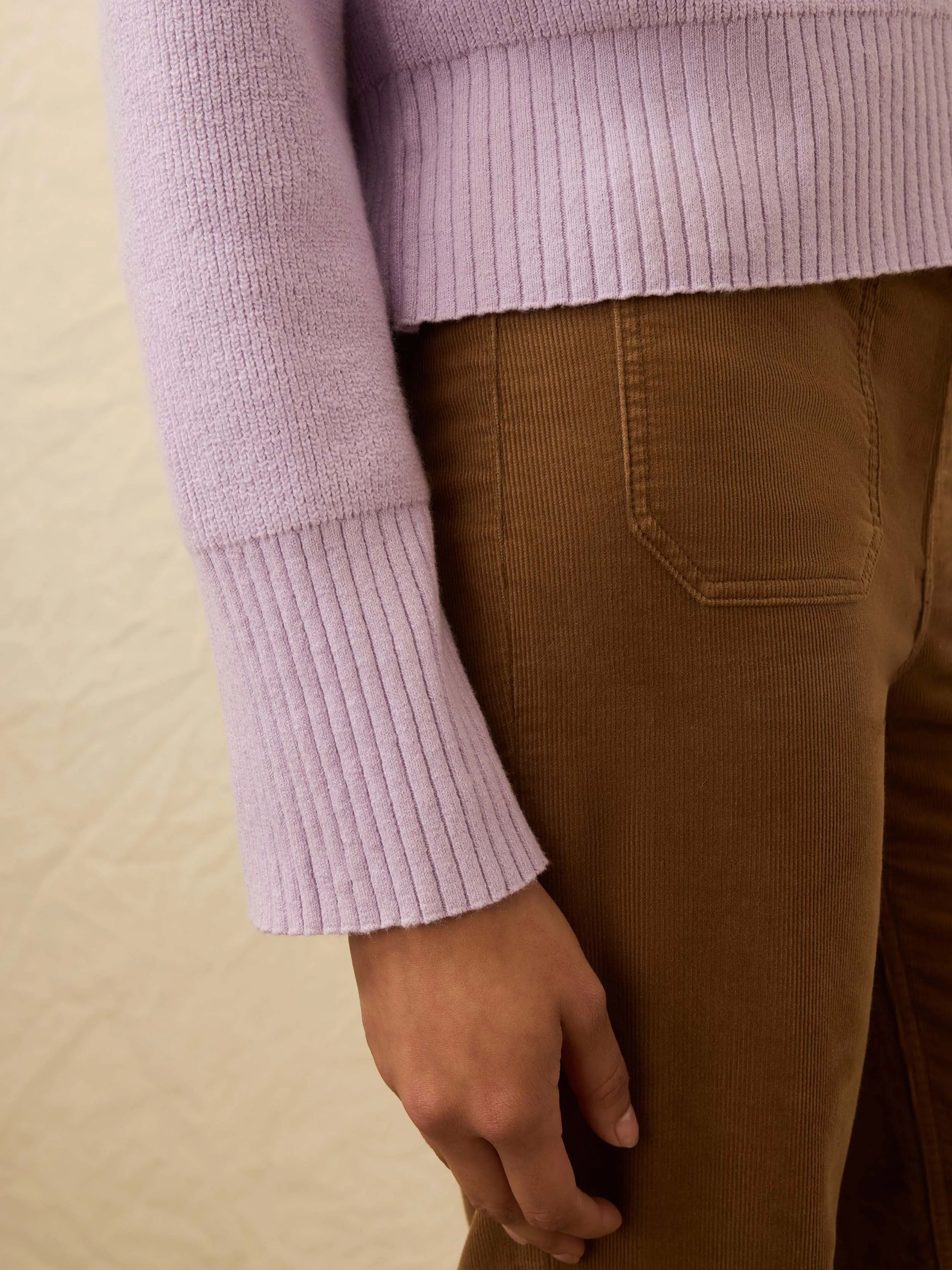 Jackson Crewneck Sweater - Ice Lilac Heather sold by Faherty product image thumbnail 2