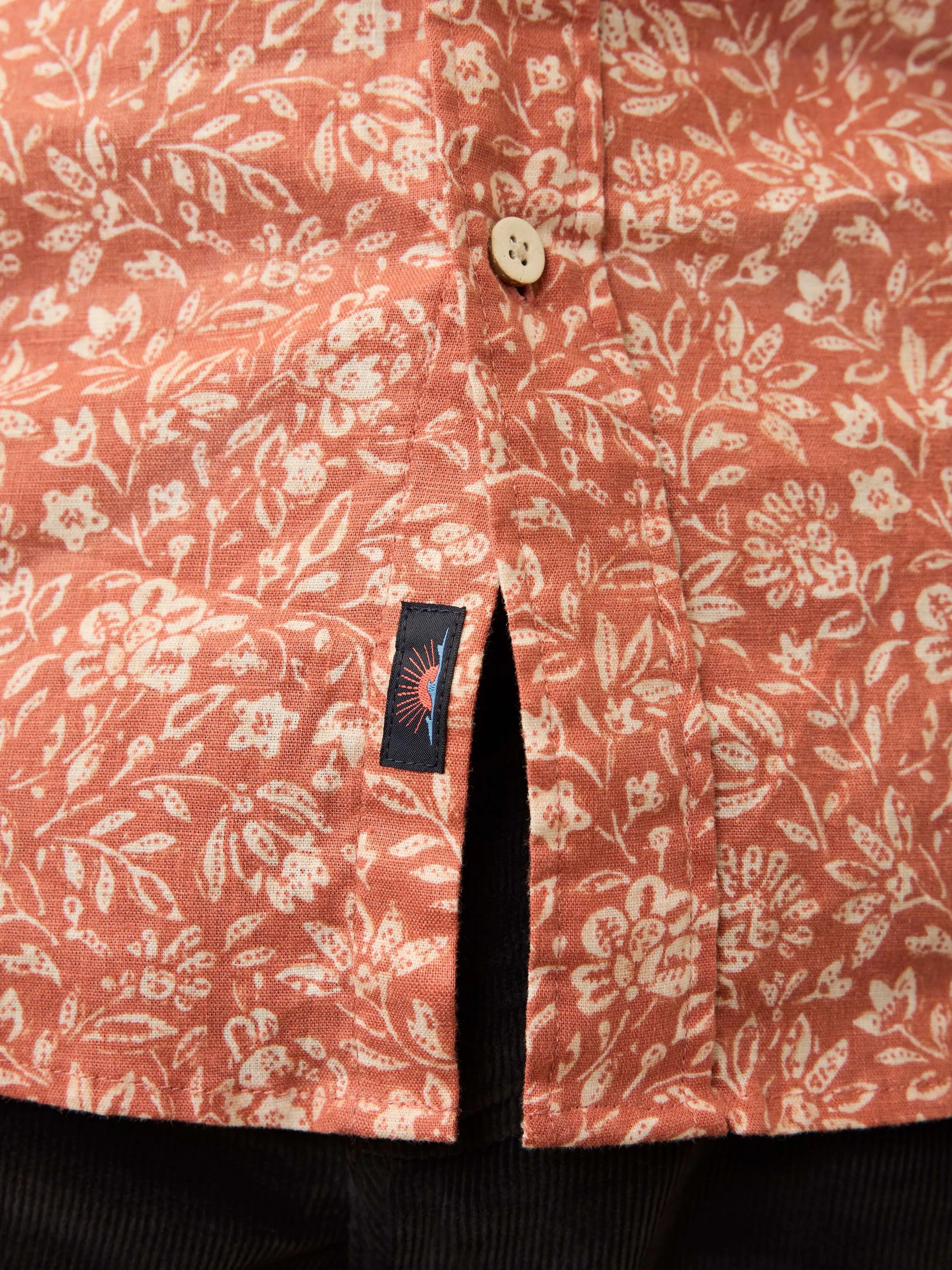 Short- Sleeve Breeze Shirt - Coral Beach Floral sold by Faherty product image thumbnail 5