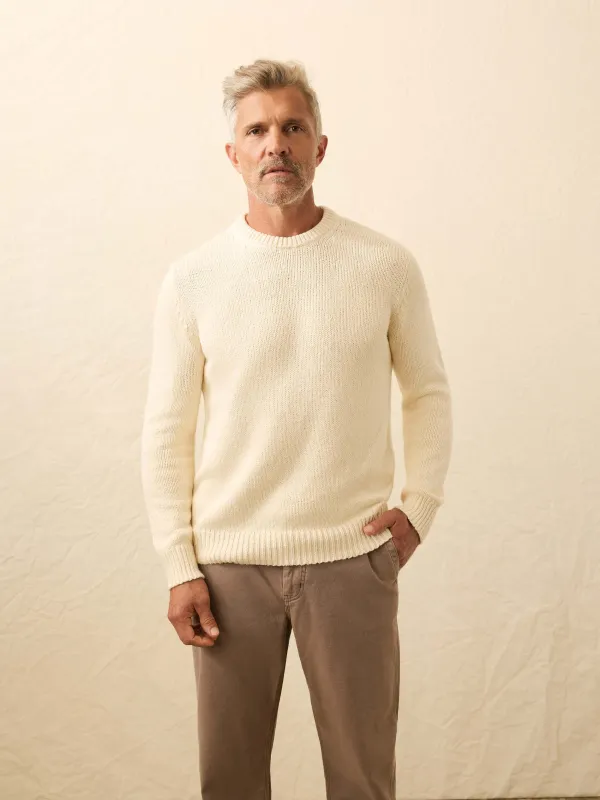 Heirloom Crewneck Sweater - Bone sold by Faherty