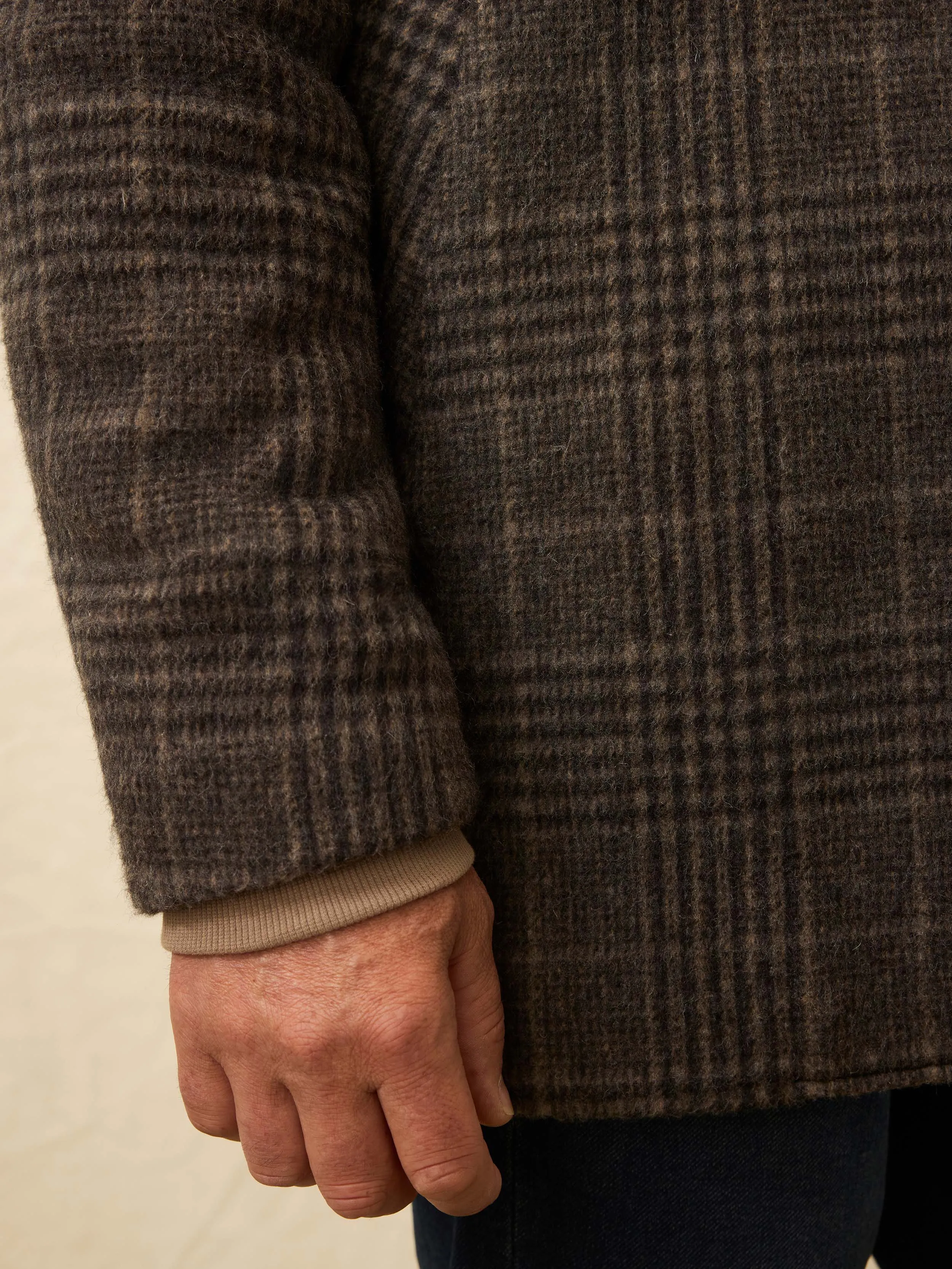 Lighthouse Jacket - Grey Waves Plaid sold by Faherty product image thumbnail 5