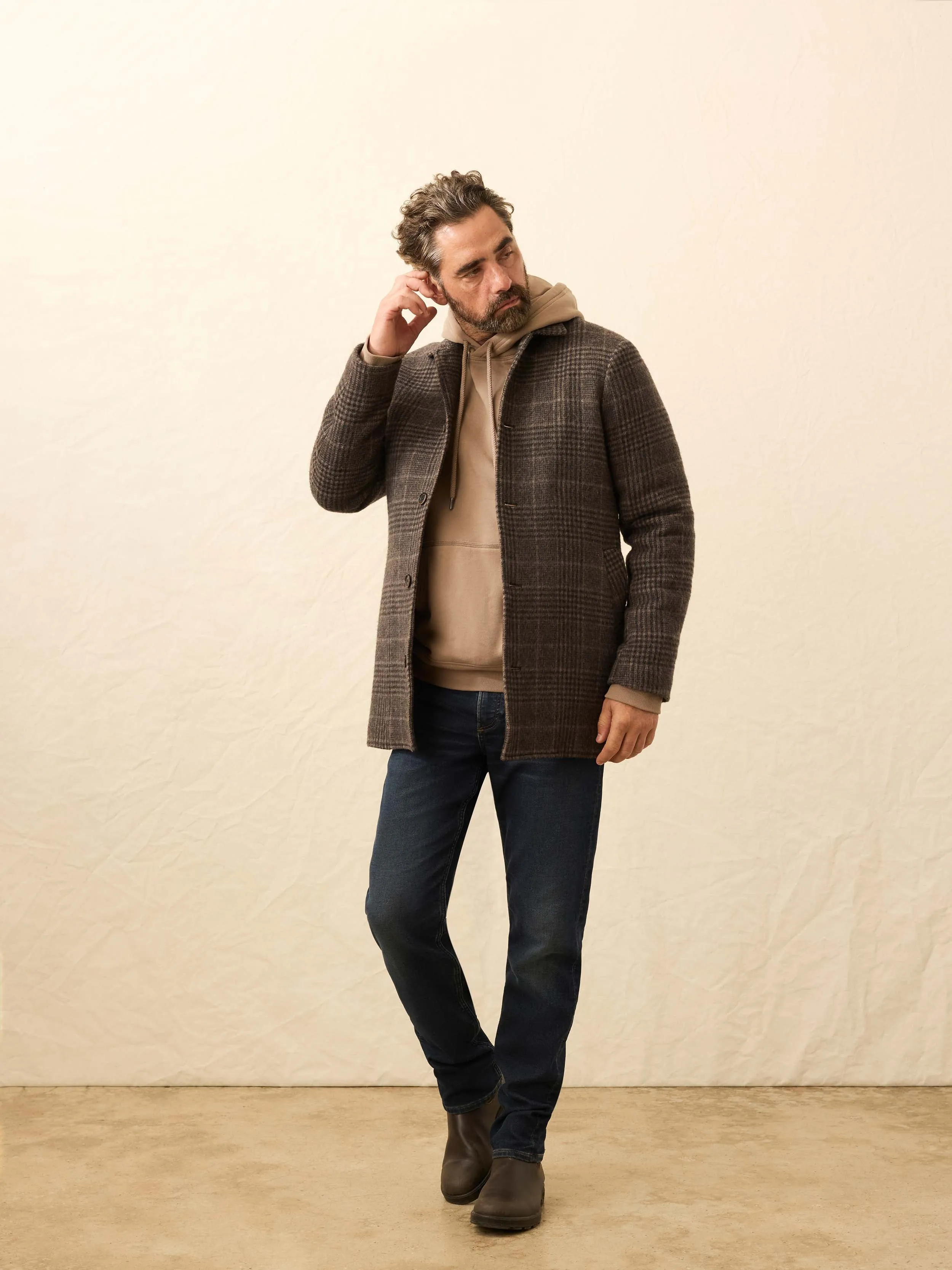 Lighthouse Jacket - Grey Waves Plaid sold by Faherty product image thumbnail 3