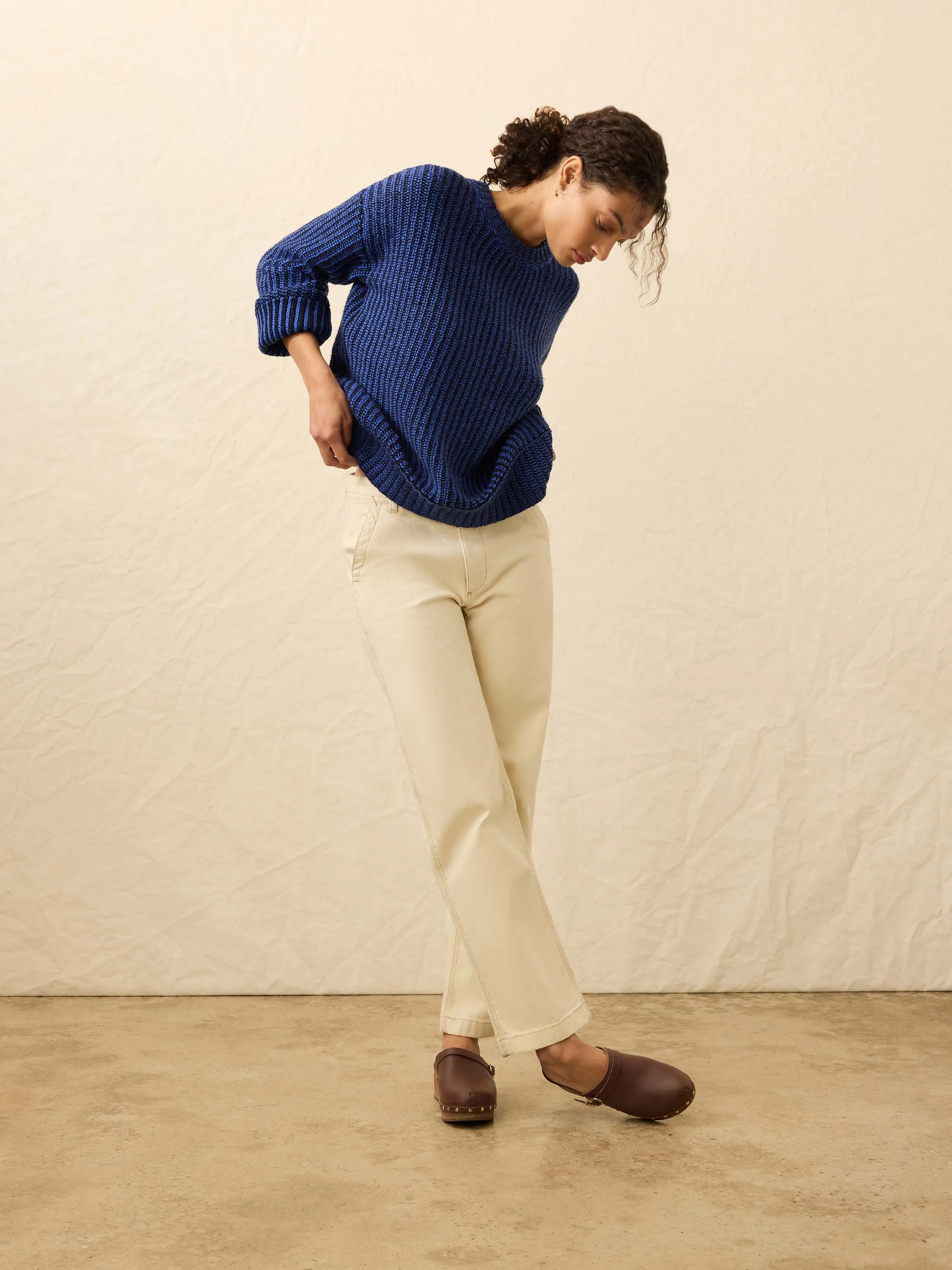 Heirloom Cotton Relaxed Crew - Snorkel Stripe sold by Faherty product image thumbnail 3