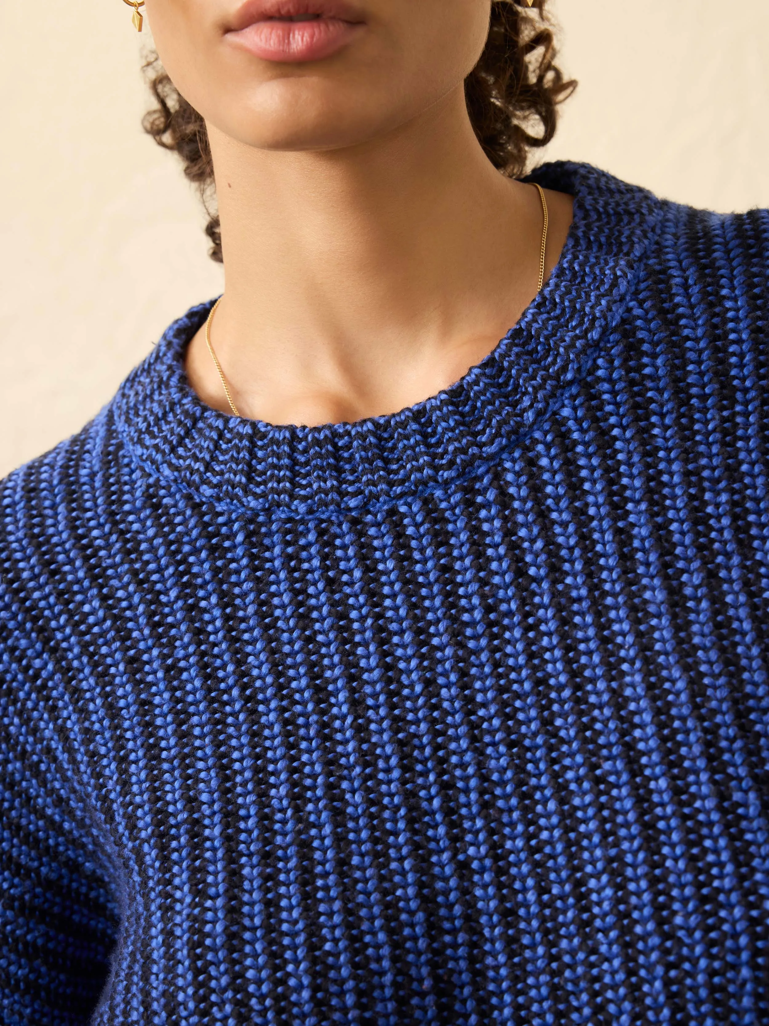 Heirloom Cotton Relaxed Crew - Snorkel Stripe sold by Faherty product image thumbnail 2