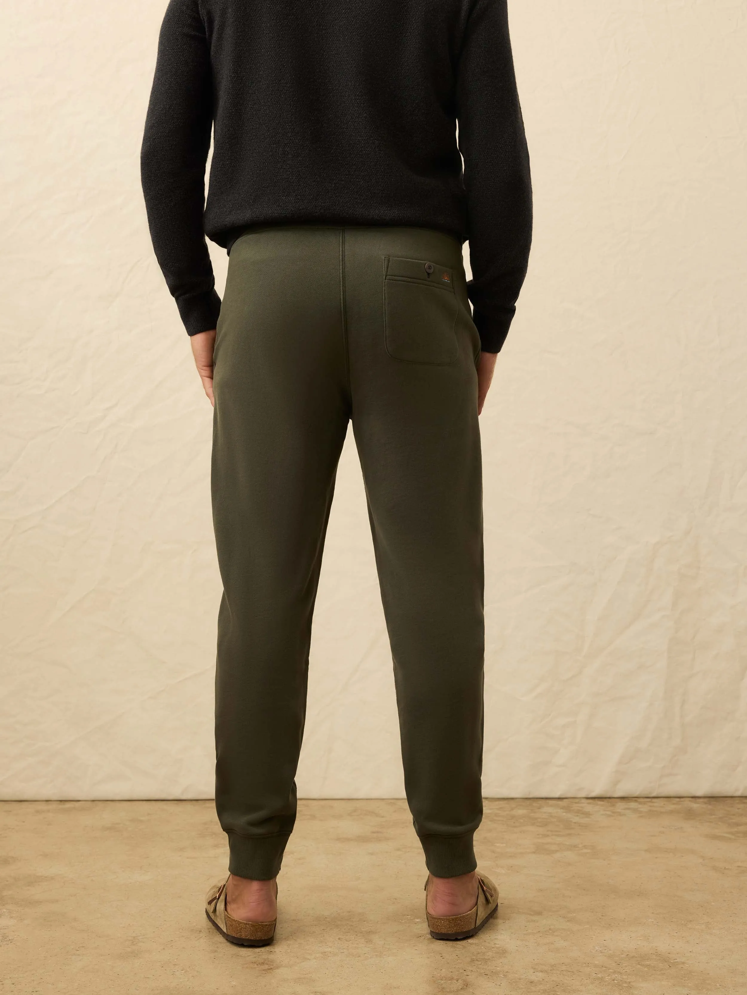 High Standard Fleece Sweatpant - Fall Evergreen sold by Faherty product image thumbnail 3