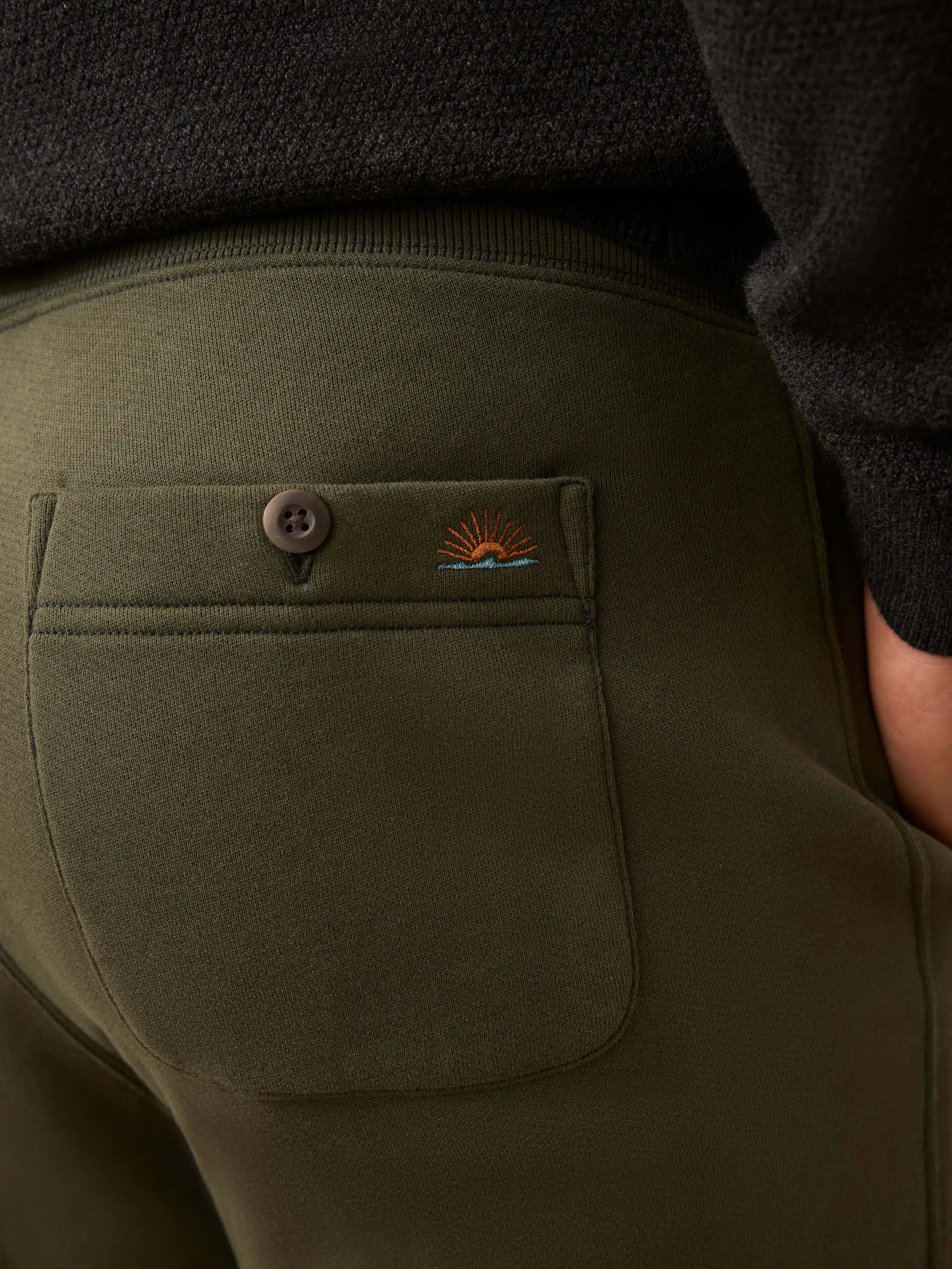 High Standard Fleece Sweatpant - Fall Evergreen sold by Faherty product image thumbnail 5