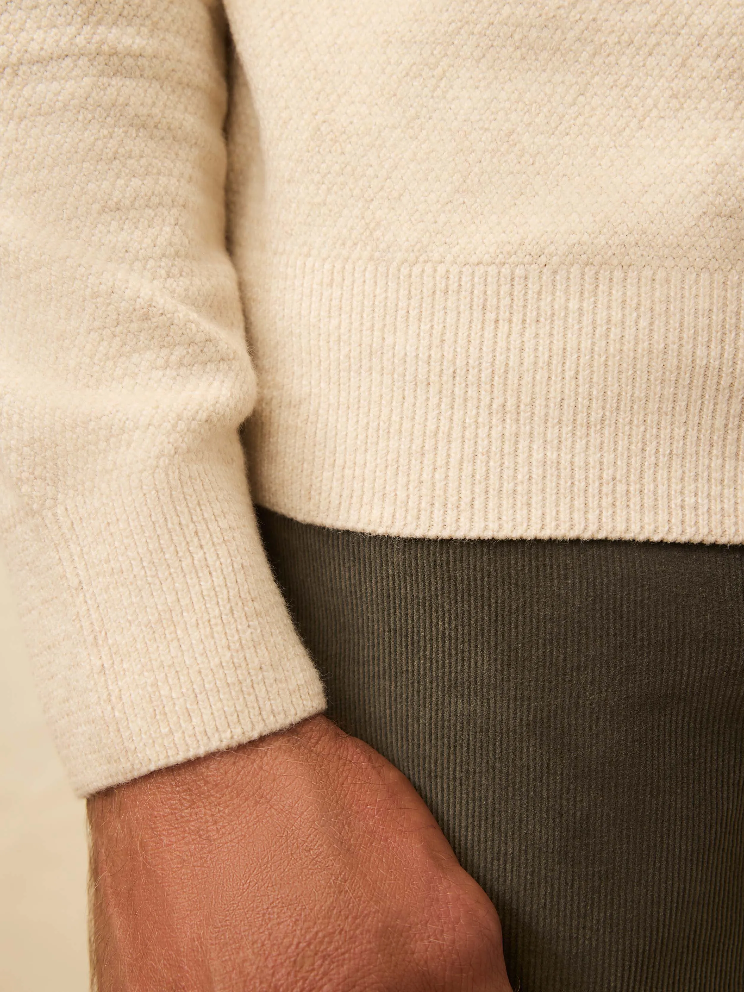 Jackson Crew Sweater - Ivory Sky Feeder sold by Faherty product image thumbnail 4