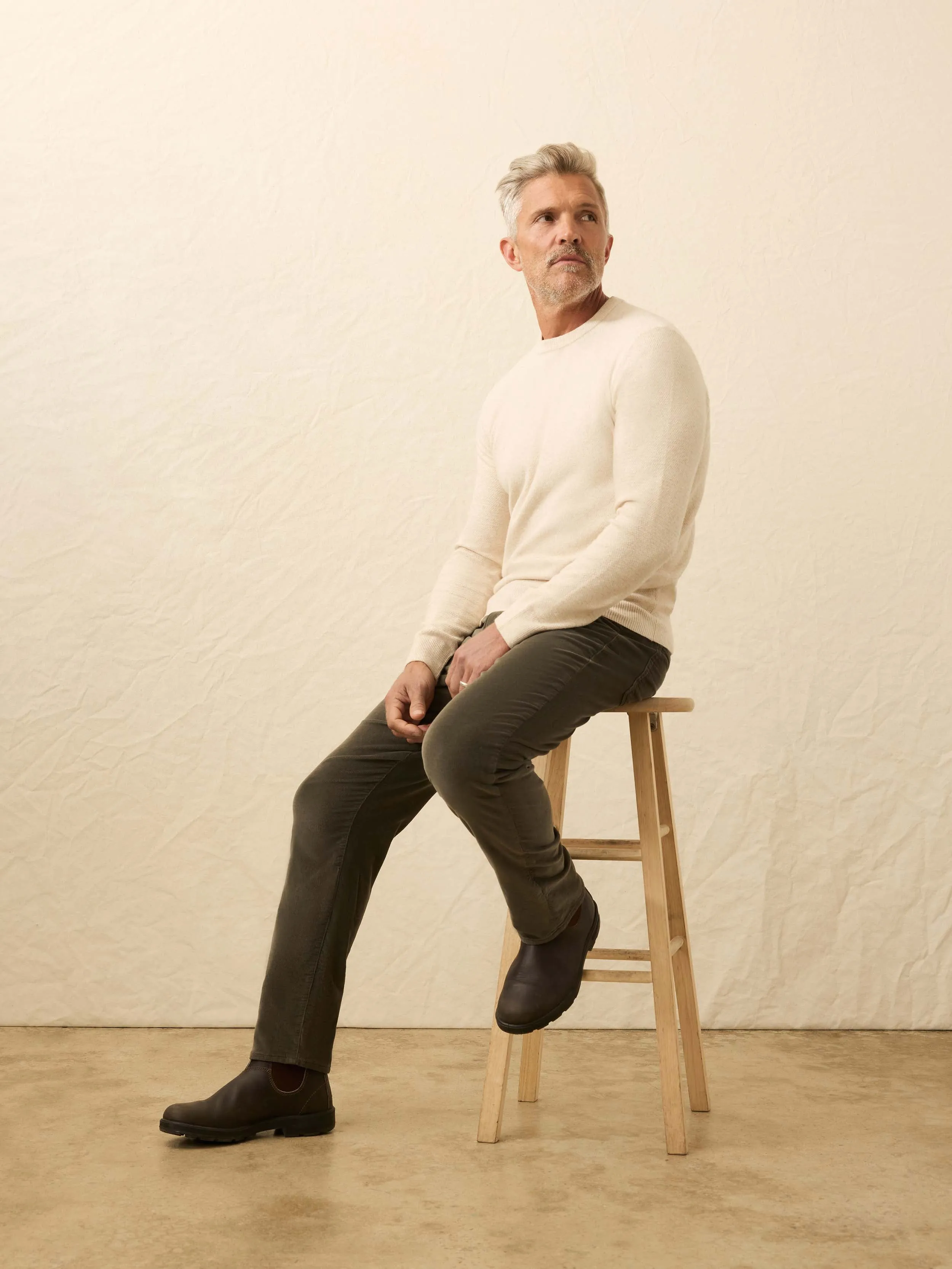 Jackson Crew Sweater - Ivory Sky Feeder sold by Faherty