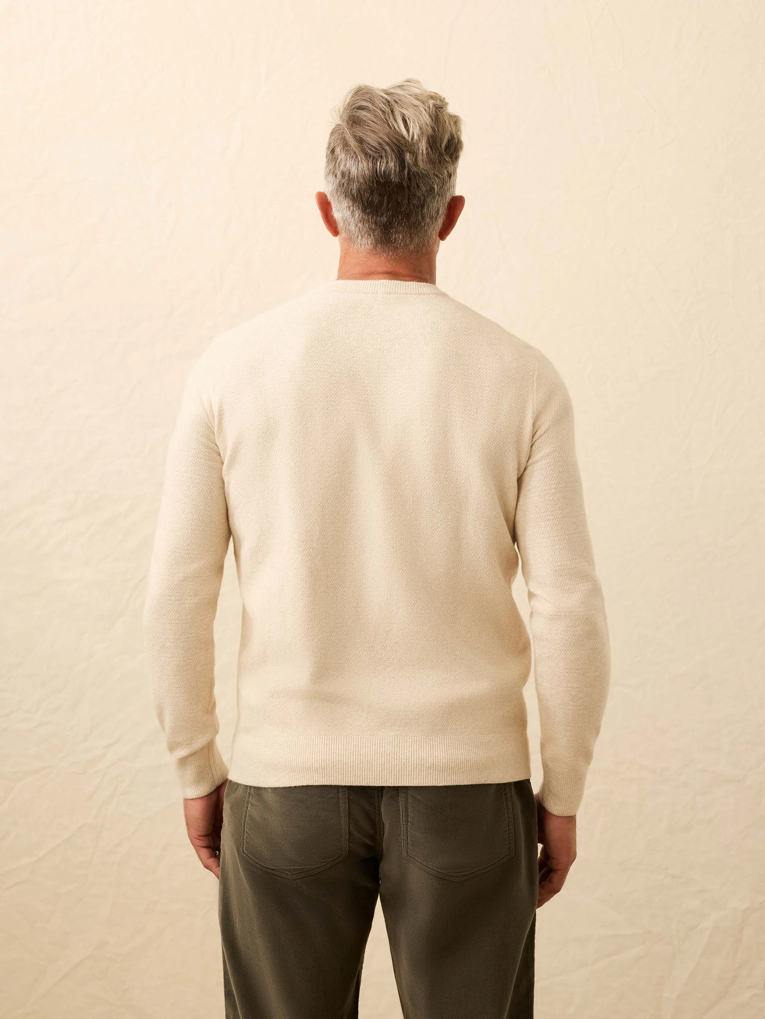 Jackson Crew Sweater - Ivory Sky Feeder sold by Faherty product image thumbnail 5