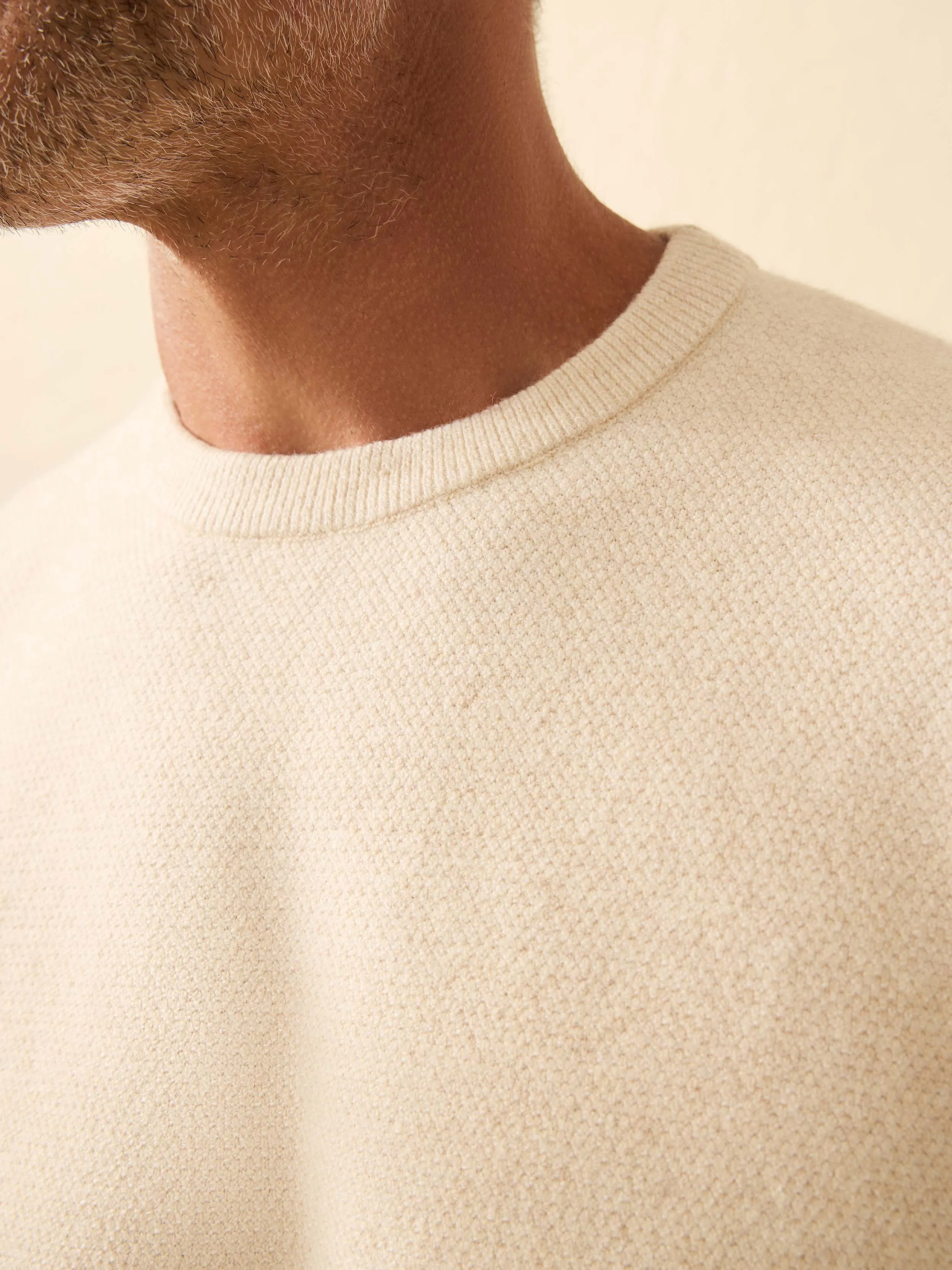 Jackson Crew Sweater - Ivory Sky Feeder sold by Faherty product image thumbnail 2