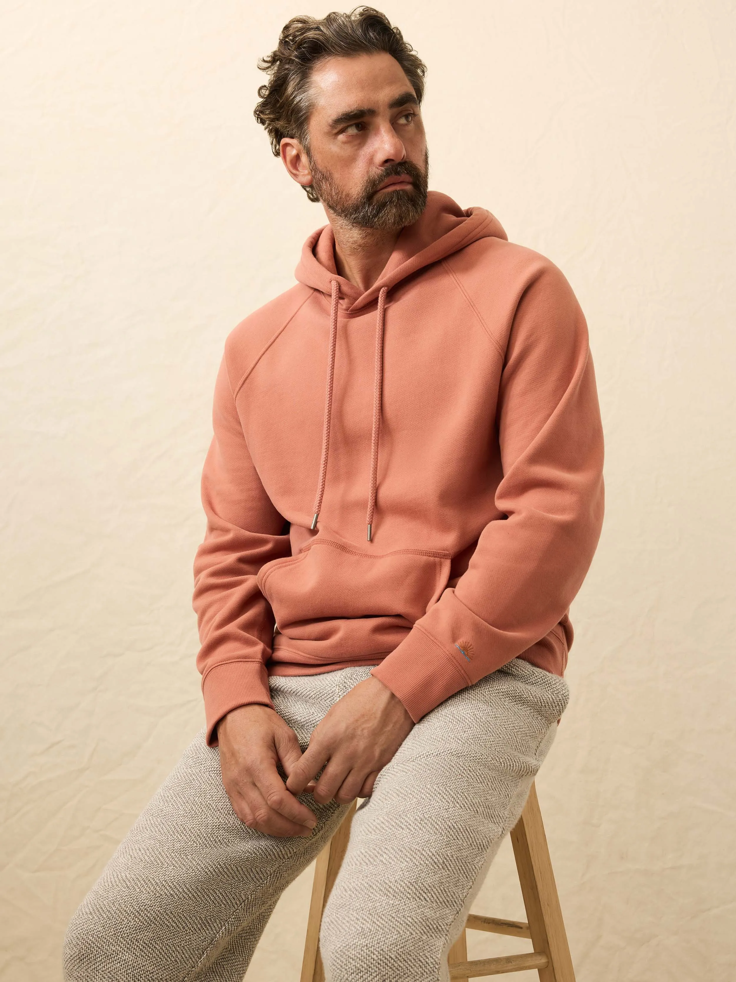 High Standard Fleece Hoodie - Dusty Sienna sold by Faherty