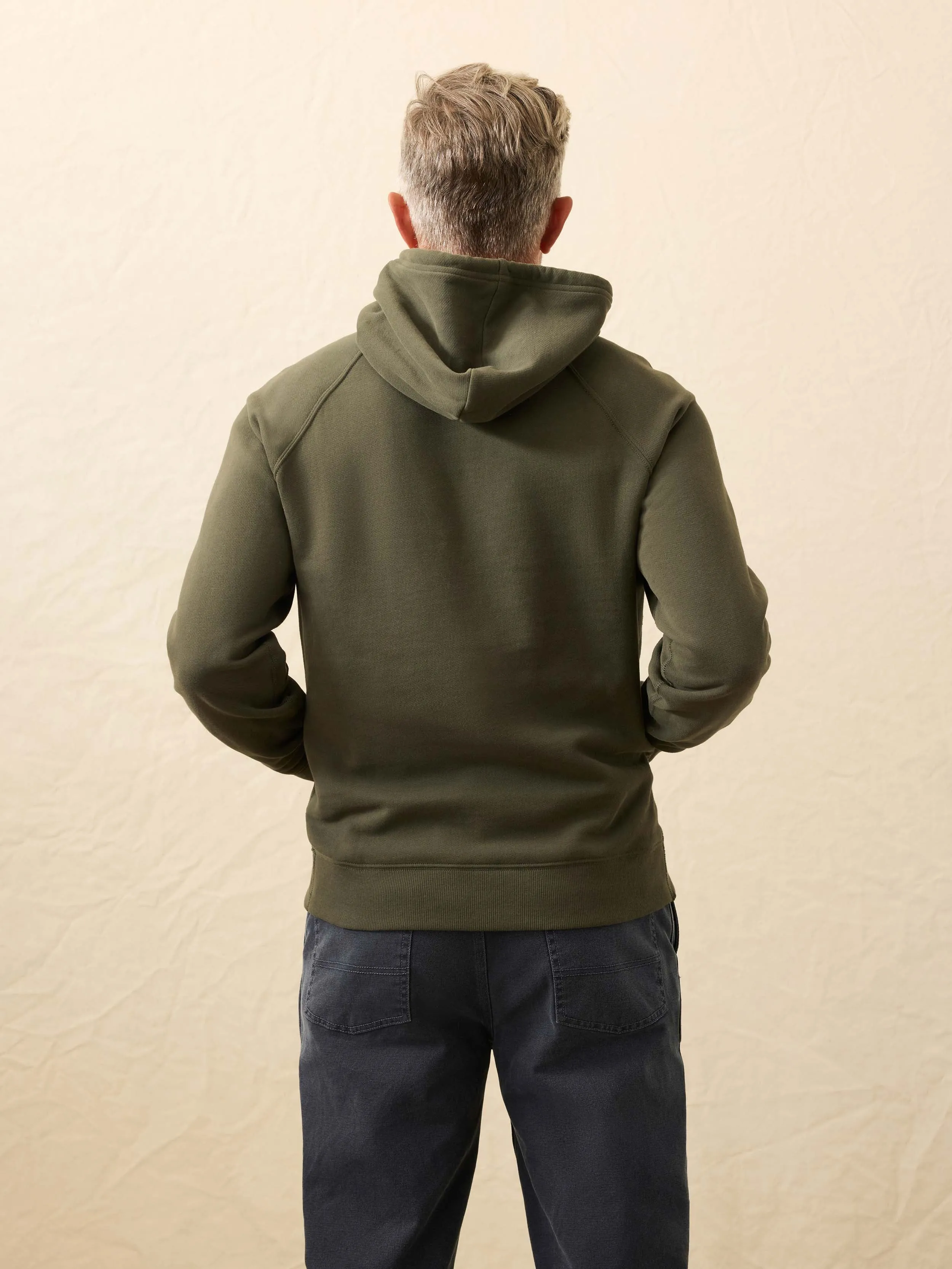 High Standard Fleece Hoodie - Fall Evergreen sold by Faherty product image thumbnail 5